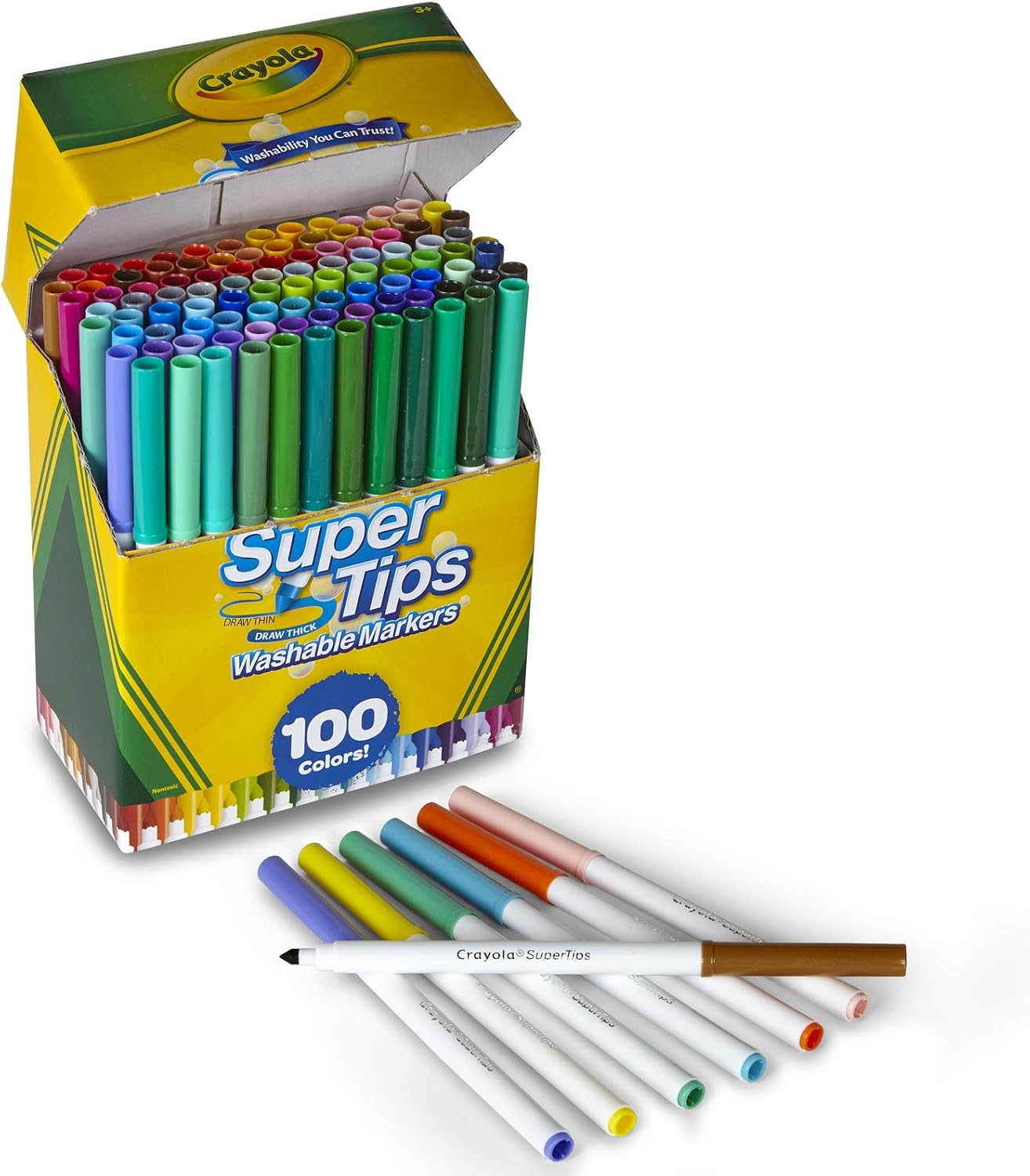 Crayola Super Tips Washable Markers (Pack of 100, Multi-Colour) 5