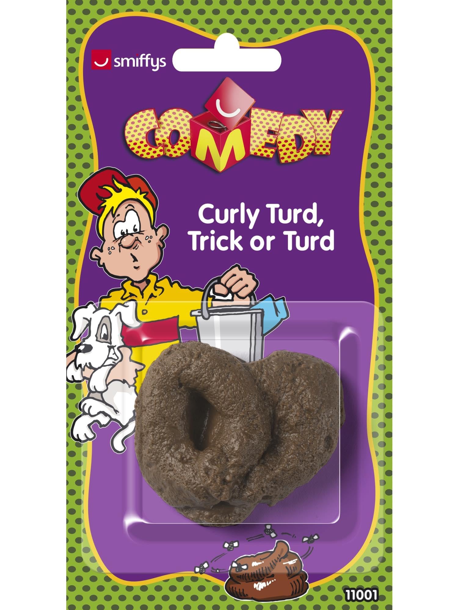 Smiffys Curly Turd Brown Novelty Joke Accessory for Fancy Dress