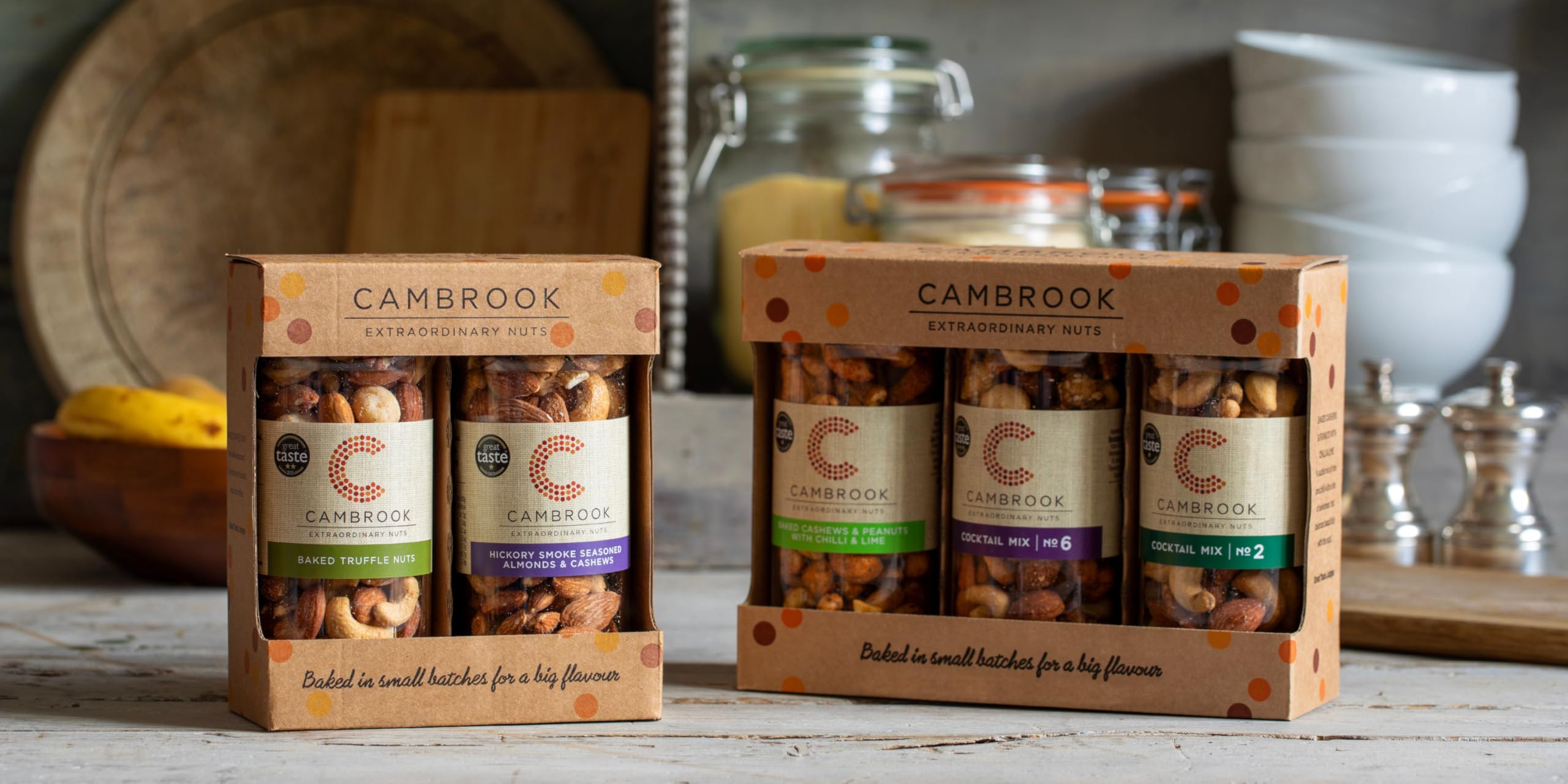Cambrook Extraordinary Nuts - 3 Jar Gift Set with Cocktail Mix 6 (170g) & Mix 2 (175g) 4
