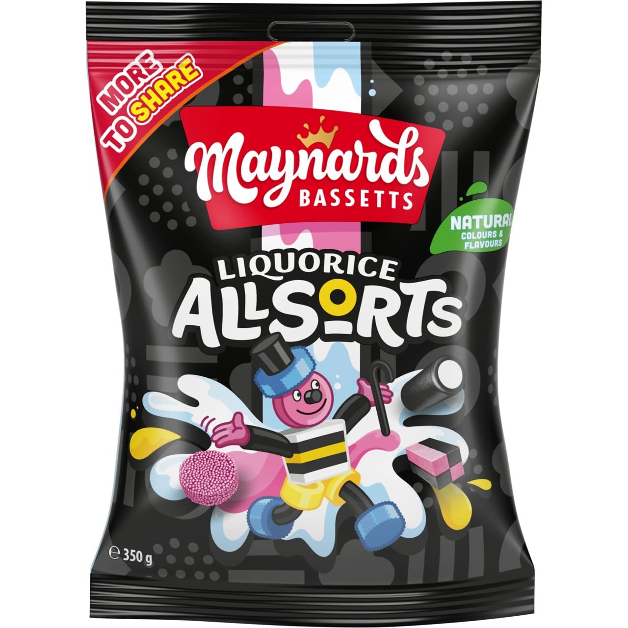 Maynards Bassetts Liquorice Allsorts Sweets Bag - Classic British Favourite | 350g