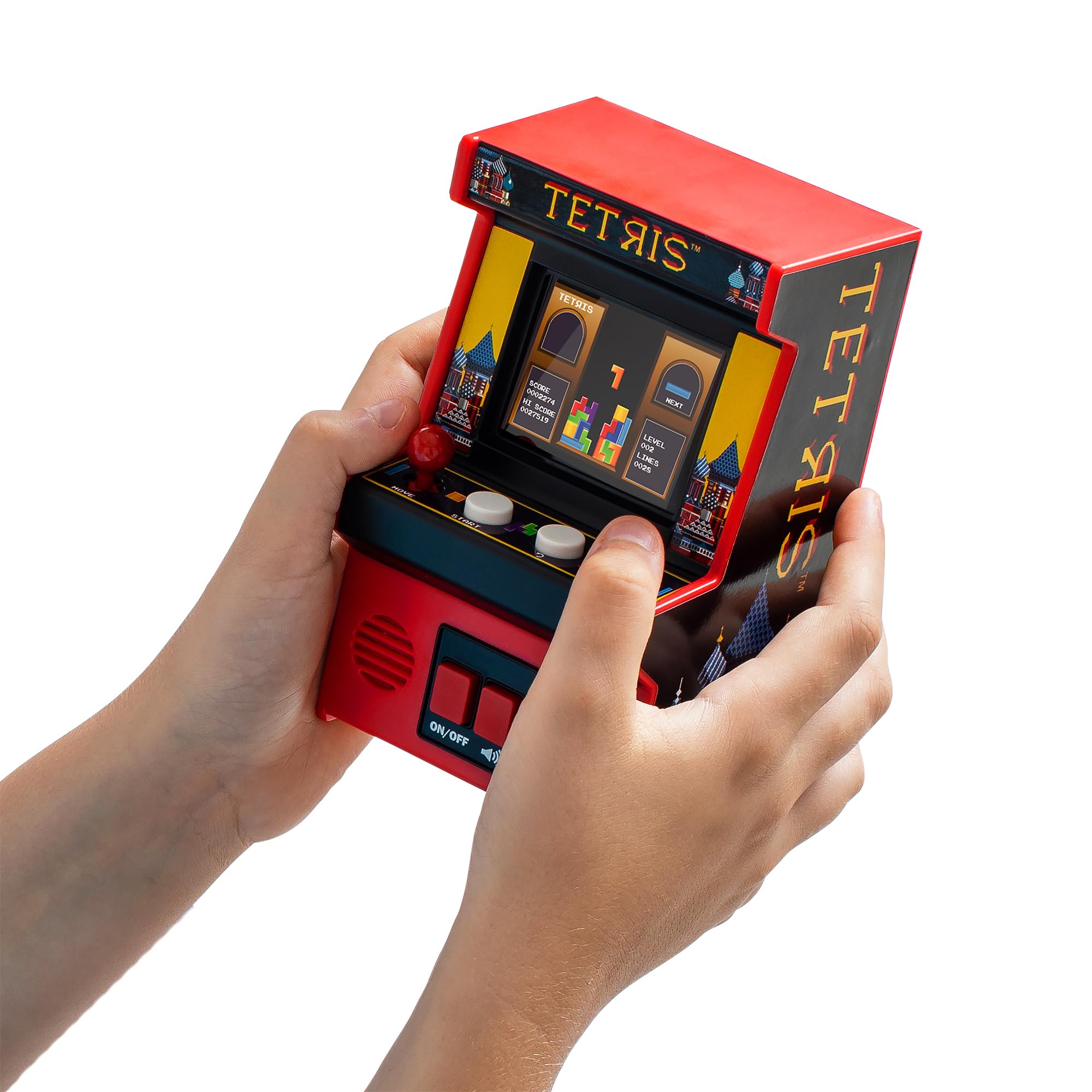Mini Tetris Arcade Game Machine - Retro Electronic Handheld with Color Screen, Ages 8+