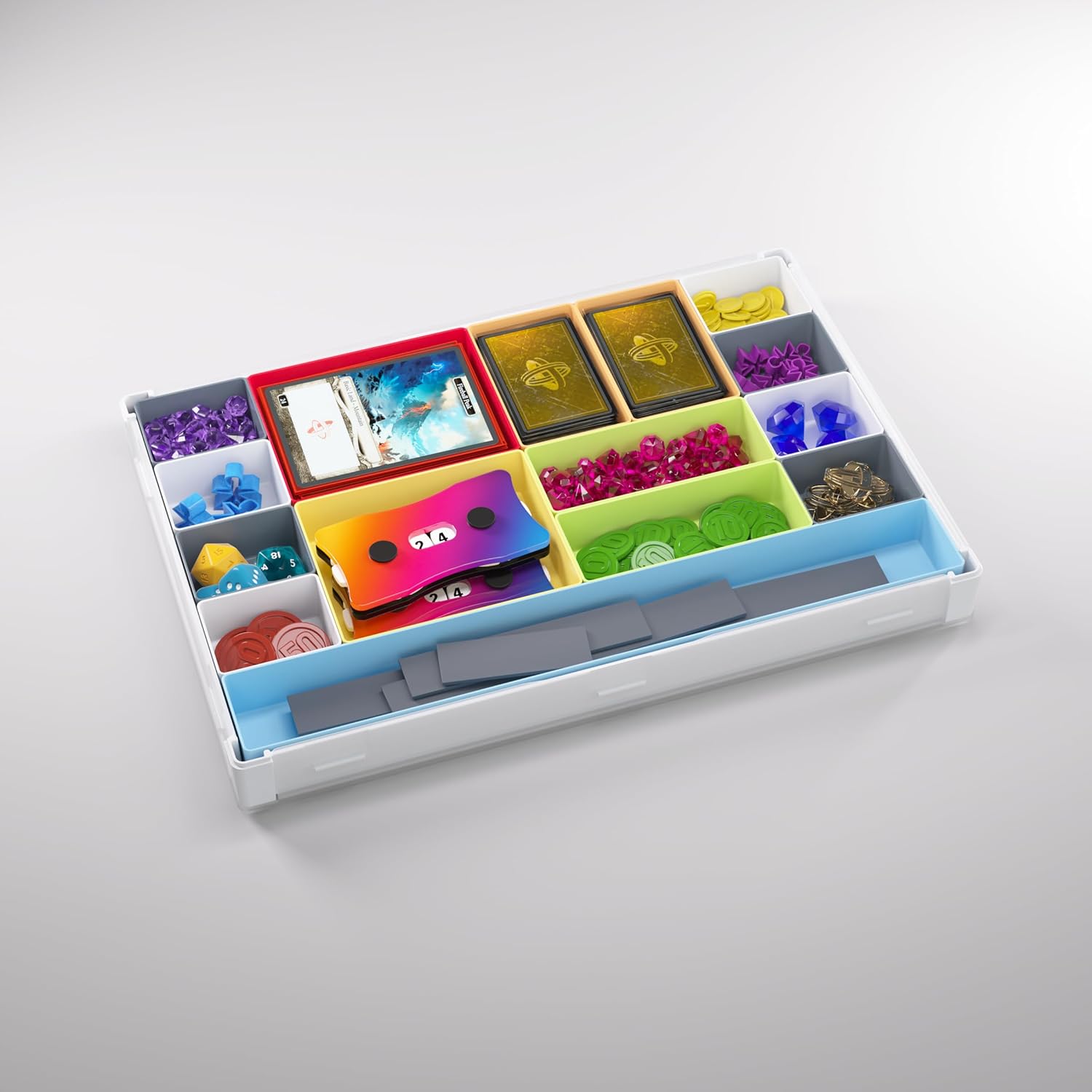 Gamegenic Token Silo XL Board Game Organizer - White and Multi-Coloured 4