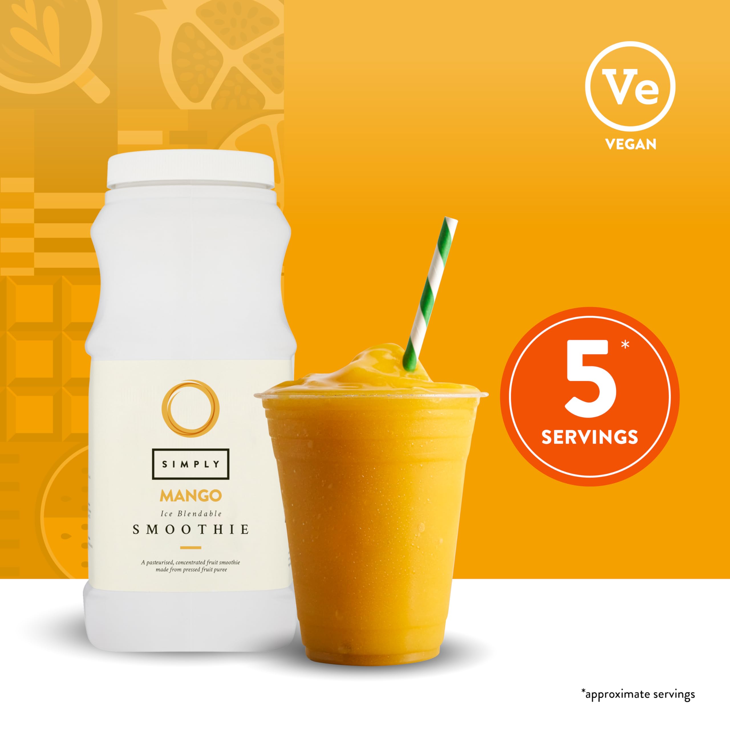 Simply - Mango Smoothie Vegan Blendable Concentrated Smoothie Mix