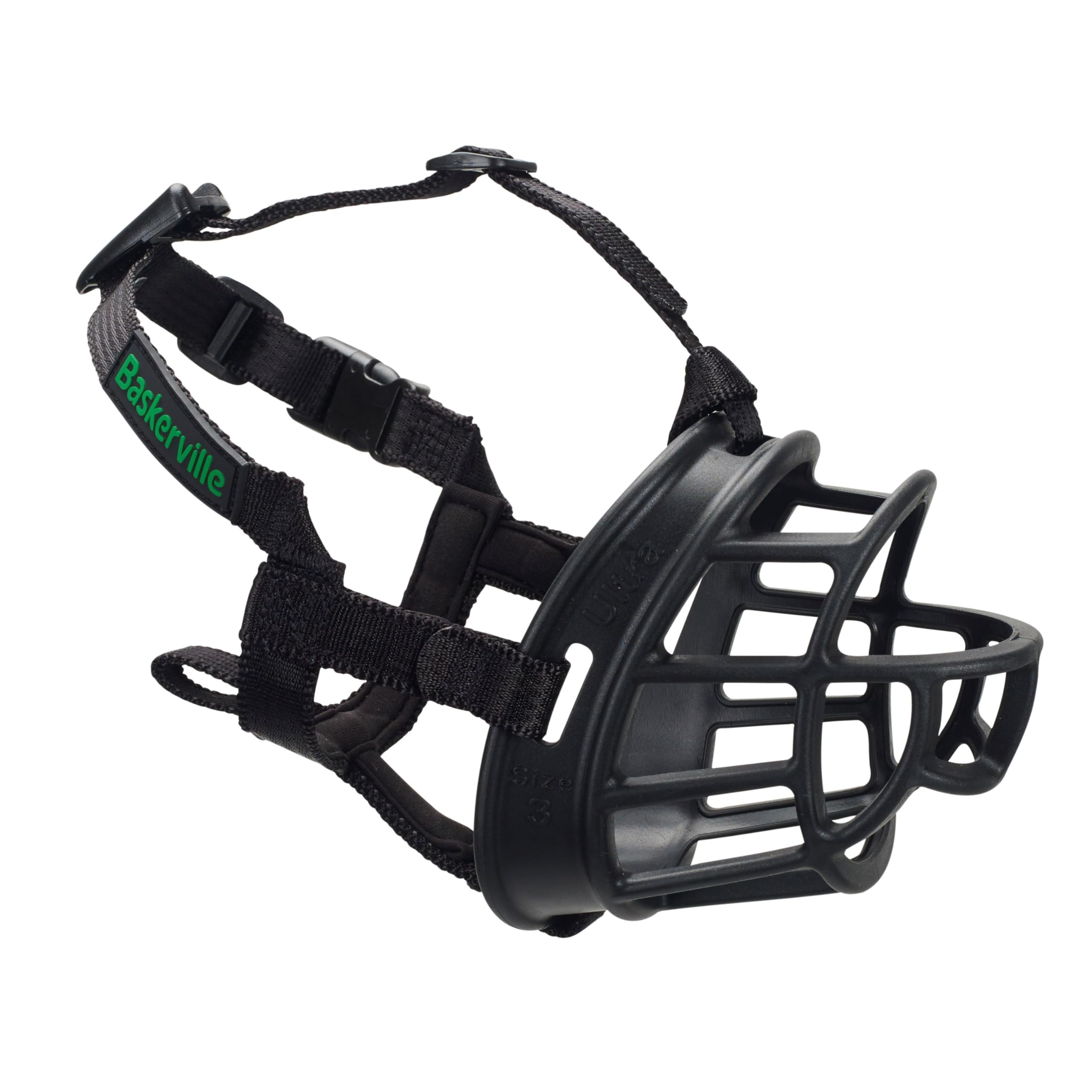 Baskerville Ultra Muzzle - Size 4 | Patented Humane Design | Breathable TPR