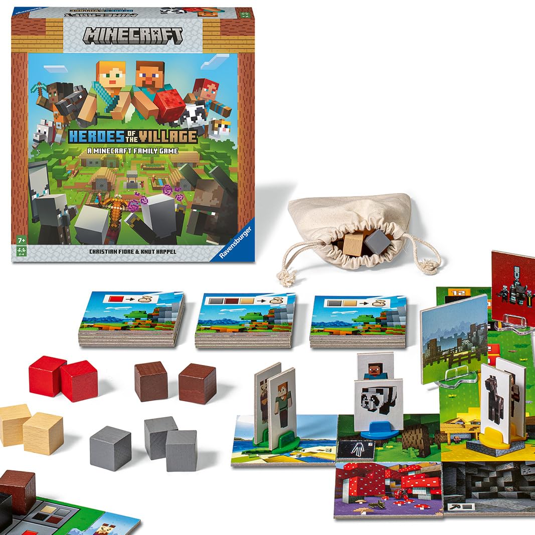 Ravensburger Minecraft Heroes of the Village Board Game | Ages 7+ | 2-4 Players | 20-25 Min
