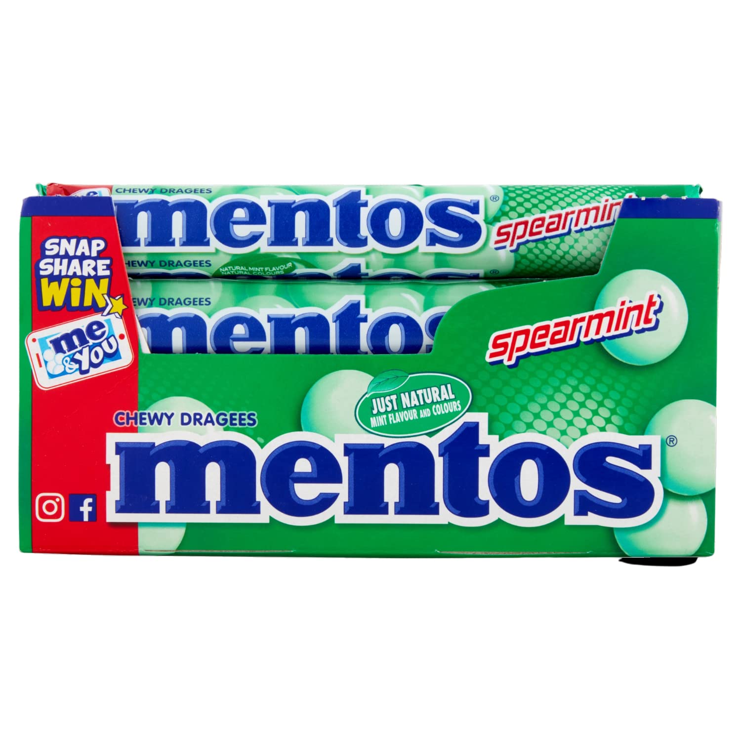 Mentos Spearmint Soft Mints - Refreshing Chewy Sweets with Natural Colours, Vegetarian Friendly - 40 Rolls 4