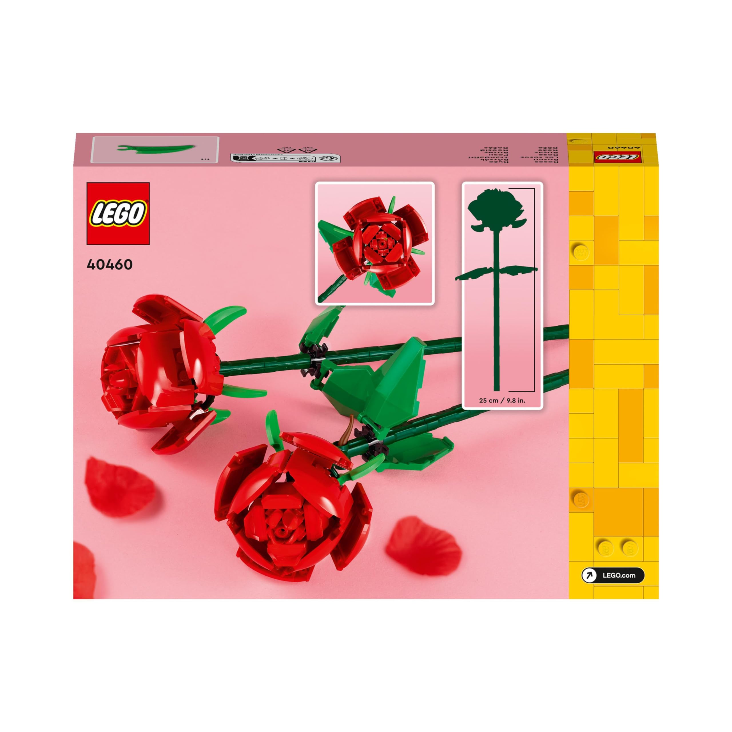 LEGO - Creator Roses 40460 Baubares Blumenstrauß-Set für die Heimdekoration 8