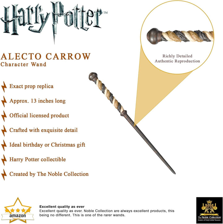The Noble Collection Harry Potter Wizarding World - Alecto Carrow Character Wand (NN8280)