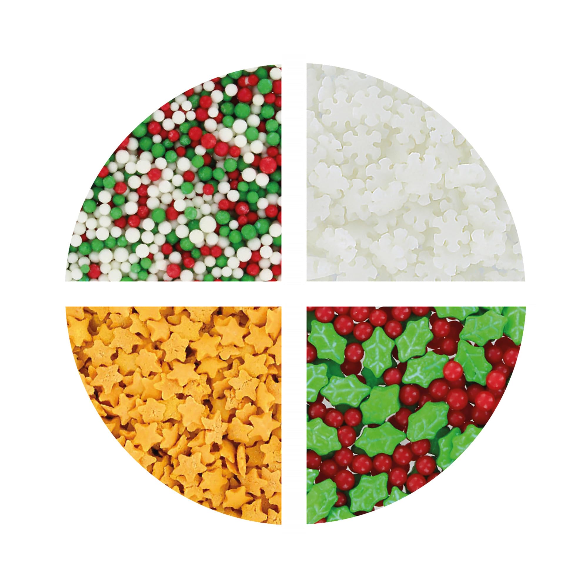 Create A Cake - Christmas Sprinkle Mix 4-in-1 Magical Cake Decorations