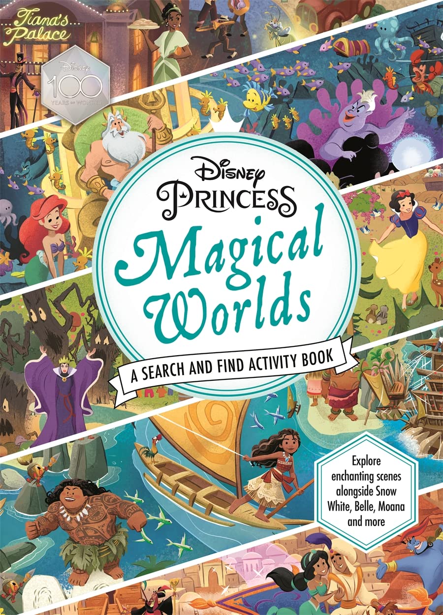 Studio Press Disney Princess: Magical Worlds Search and Find Activity Book | Ages 4-6 | 64 Pages