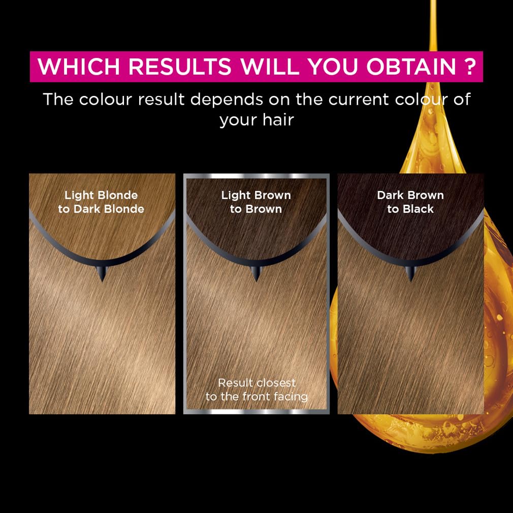 Garnier Olia 8.0 Blonde Permanent Hair Dye - 60% Oil Powered Formula, No Ammonia, Up to 100% Grey Coverage 9