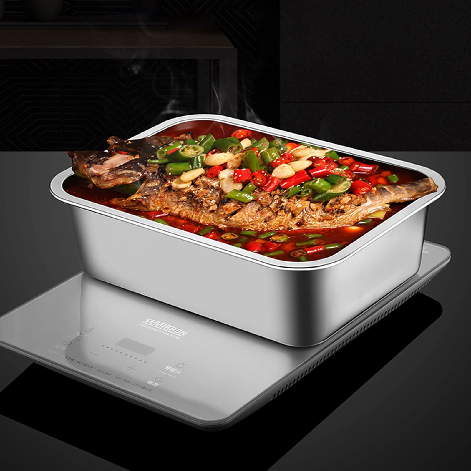 ASelected - Washing Up Bowl 304 Stainless Steel Large Rectangular 10 Litre 4