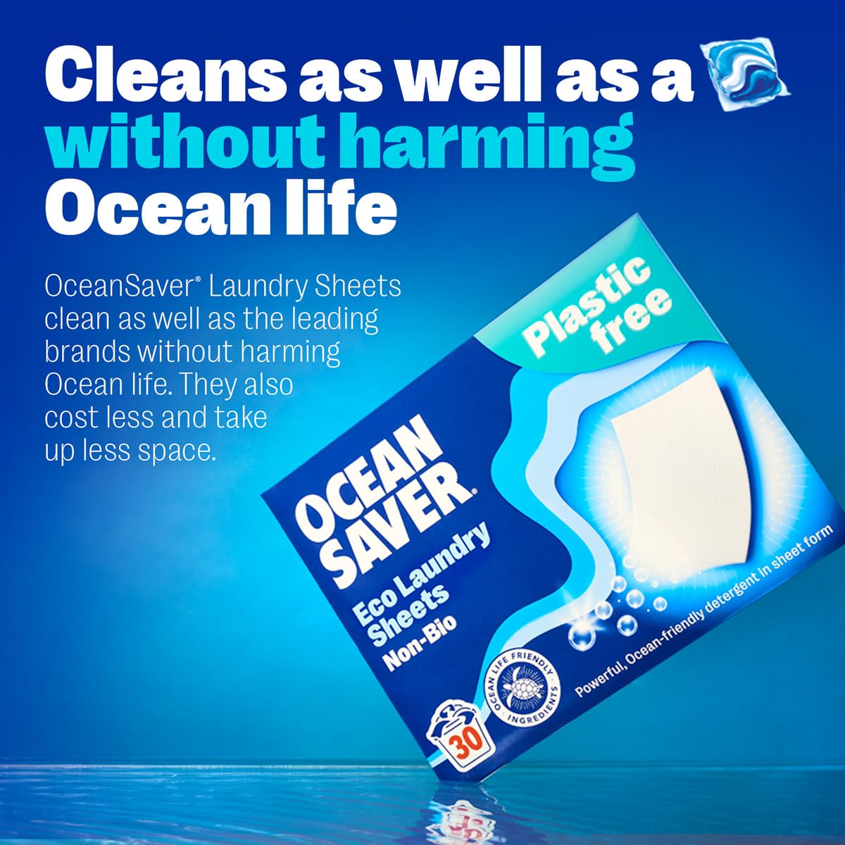 OceanSaver - Eco Laundry Detergent Sheets (30 Washes) | Non-Bio, Plant-Based, Plastic-Free 6