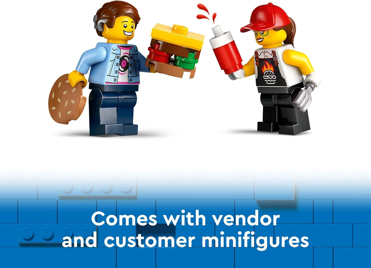 LEGO City Burger Van Toy - Food Truck Playset for 5+ Year Olds