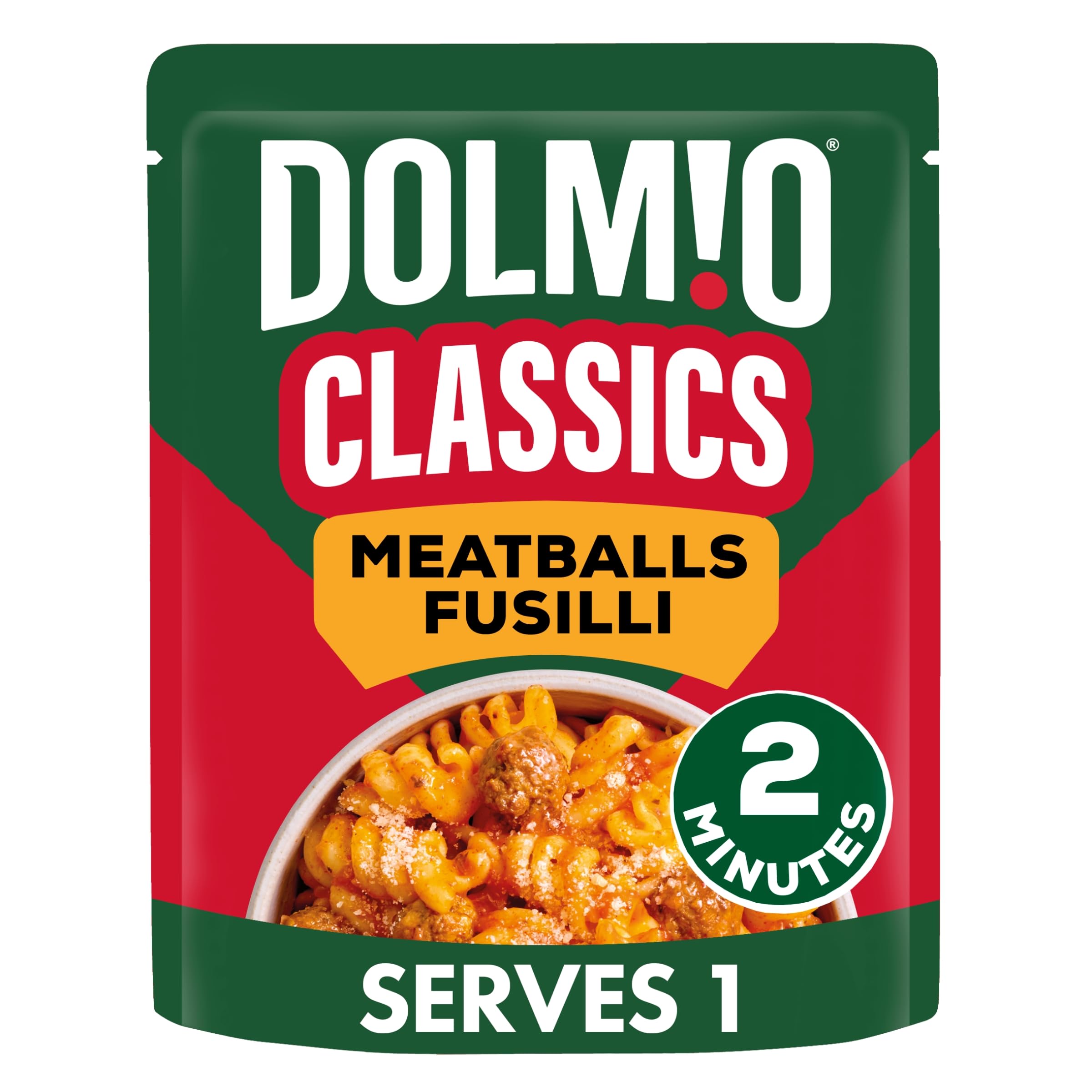 Dolmio Classics Pasta Meatballs Fusilli Ready Meals Pouch 250g
