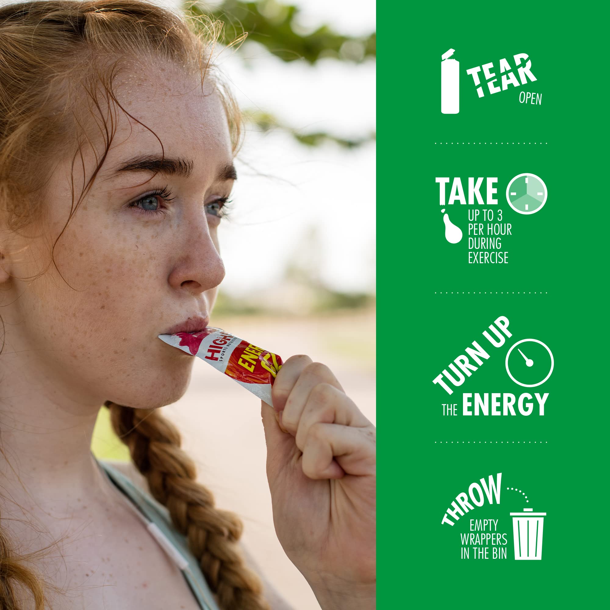 HIGH5 Energy Gels - Apple Flavour Quick Release Carbohydrate Gels for Endurance Sports 4