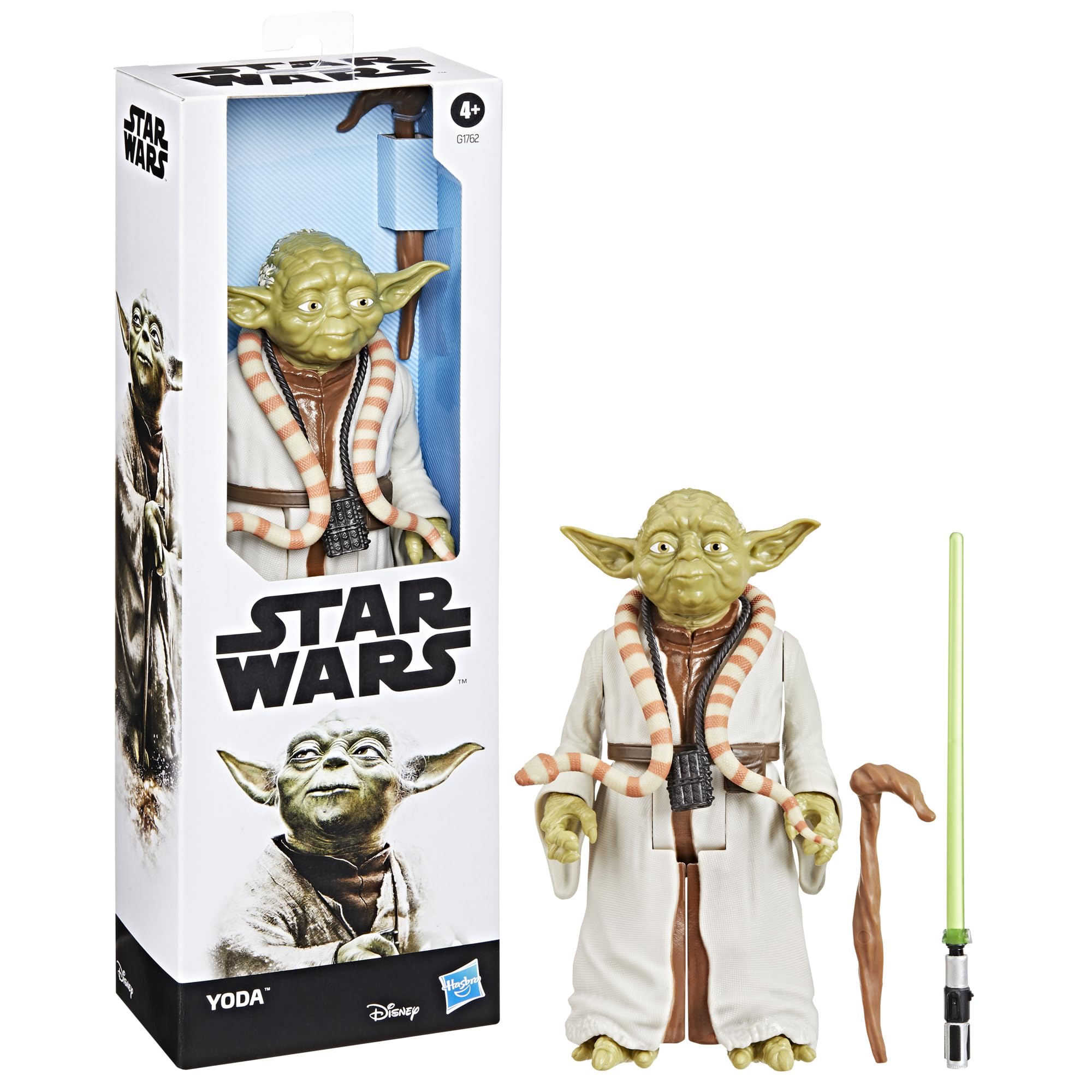 Star Wars Titan Hero Series Yoda - 12-Inch Scale Action Figure with Lightsaber & Staff