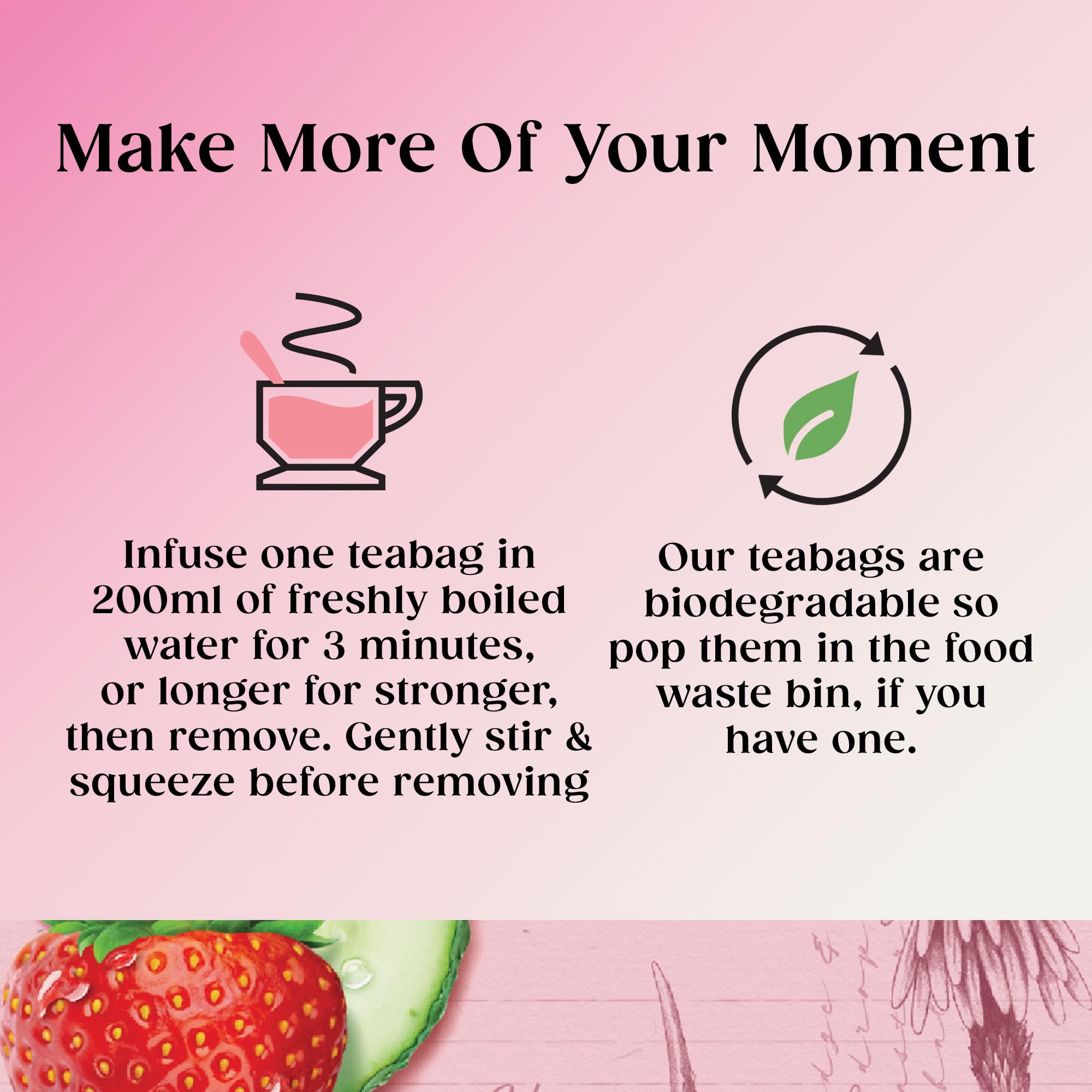 Twinings Superblends Glow Tea - Strawberry & Cucumber Green Tea with Aloe Vera & Biotin (20 Bags) 12