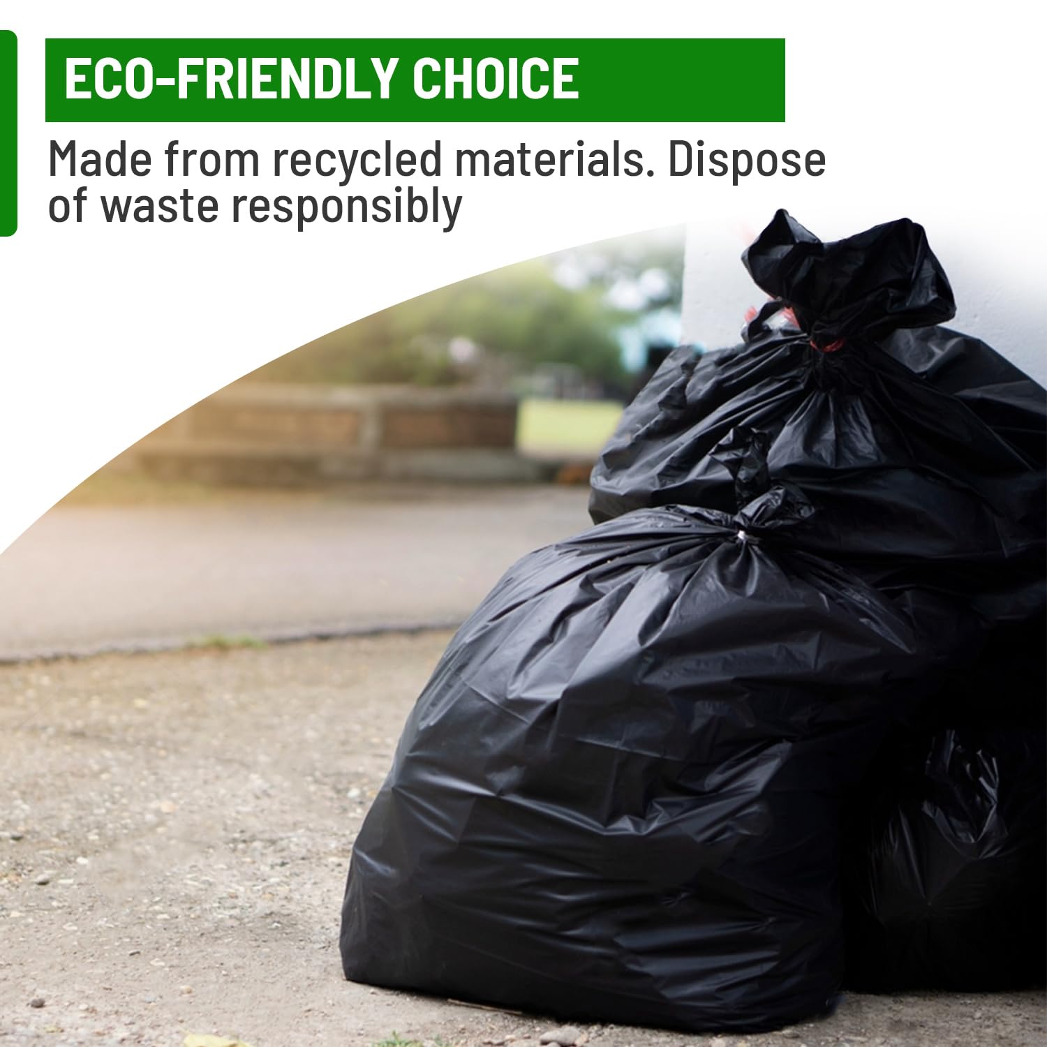 Delka Heavy Duty Black Bin Bags – 30 Micron Extra Strong Leak-Proof 75L Capacity – 50 Pack 12