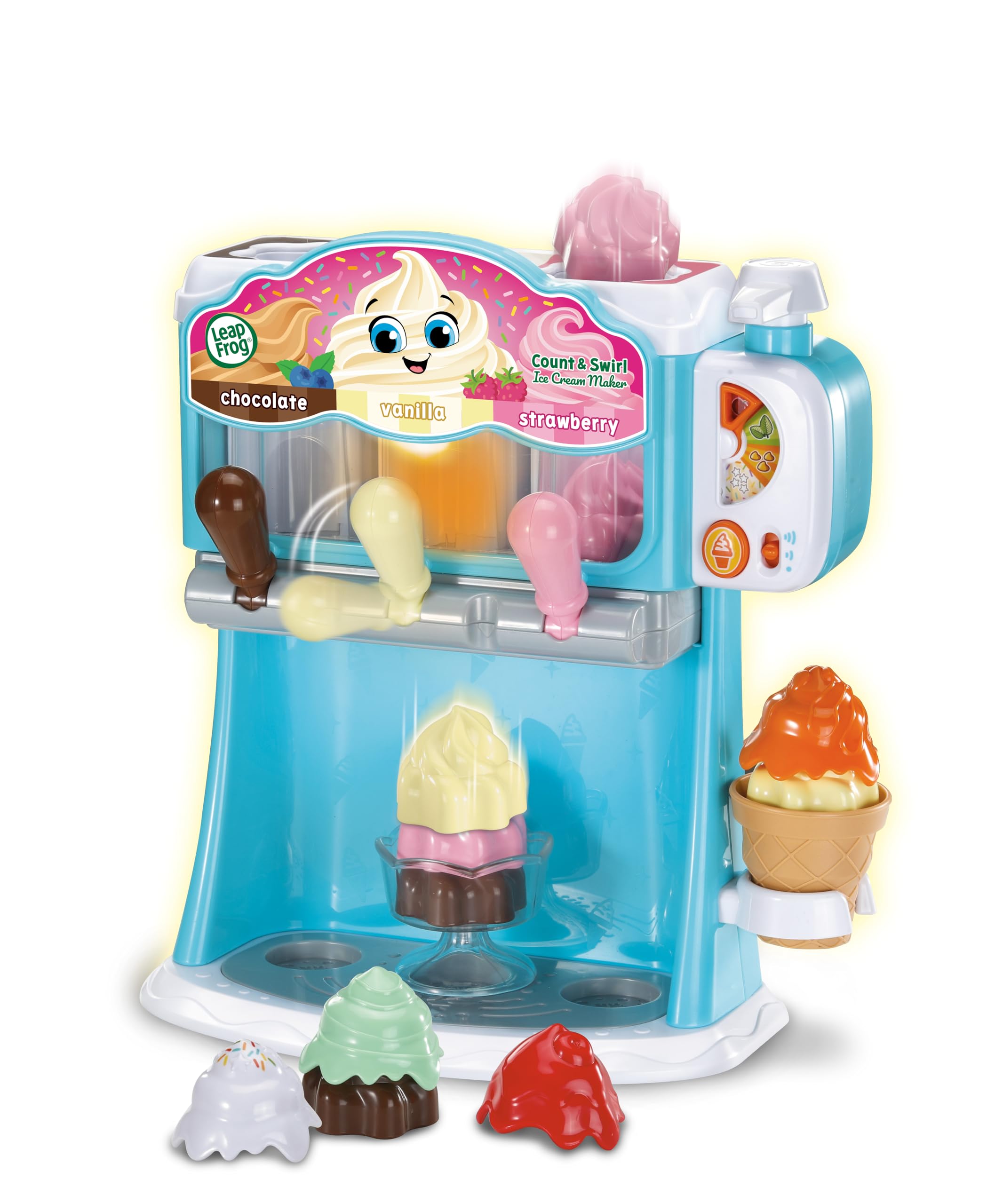 LeapFrog Count and Swirl Ice Cream Maker - Interactive Roleplay Toy for Ages 2-5