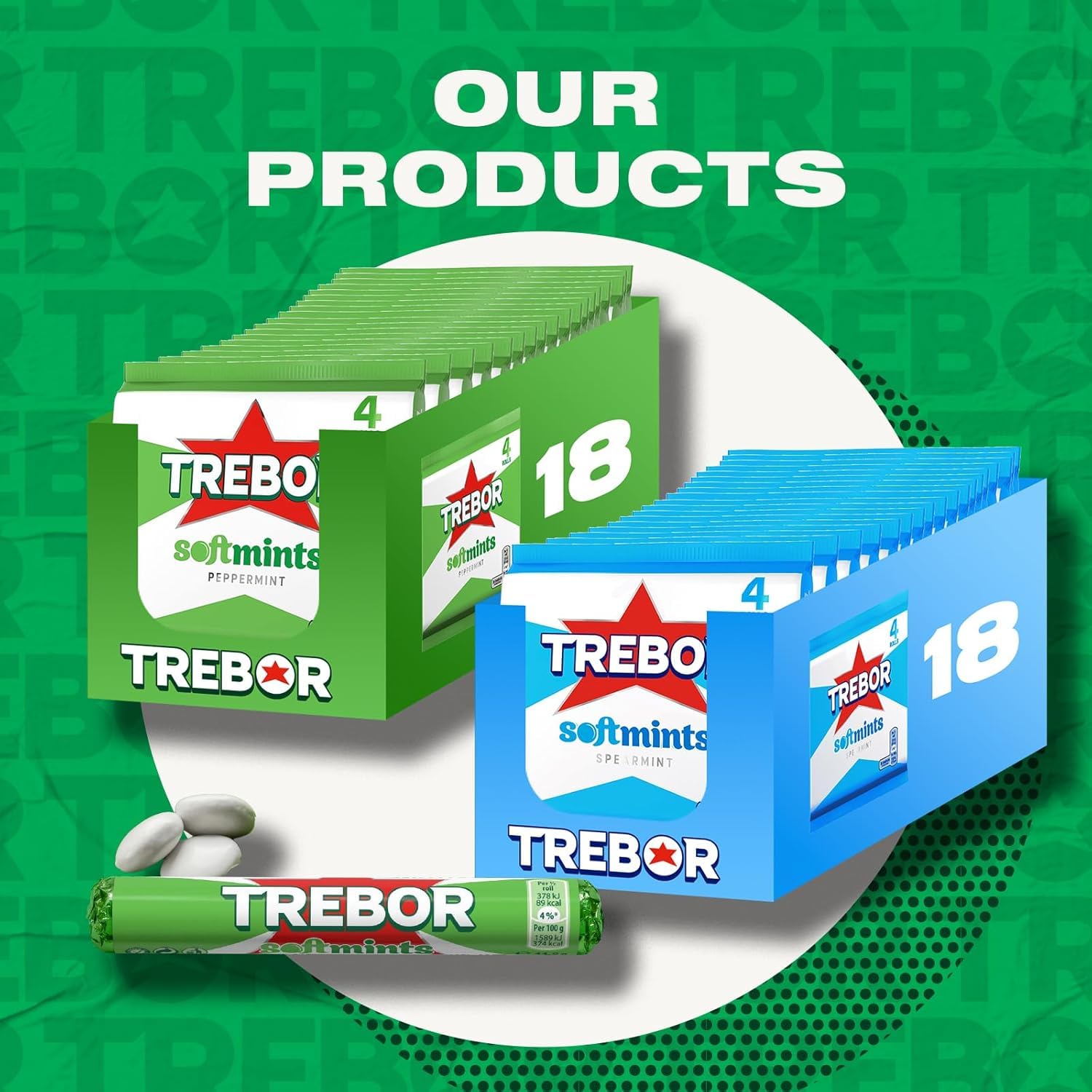 Trebor Softmints Pfefferminzgeschmack, 44er-Packung, vegane und vegetarische Kaubonbons mit knuspriger Hülle 5