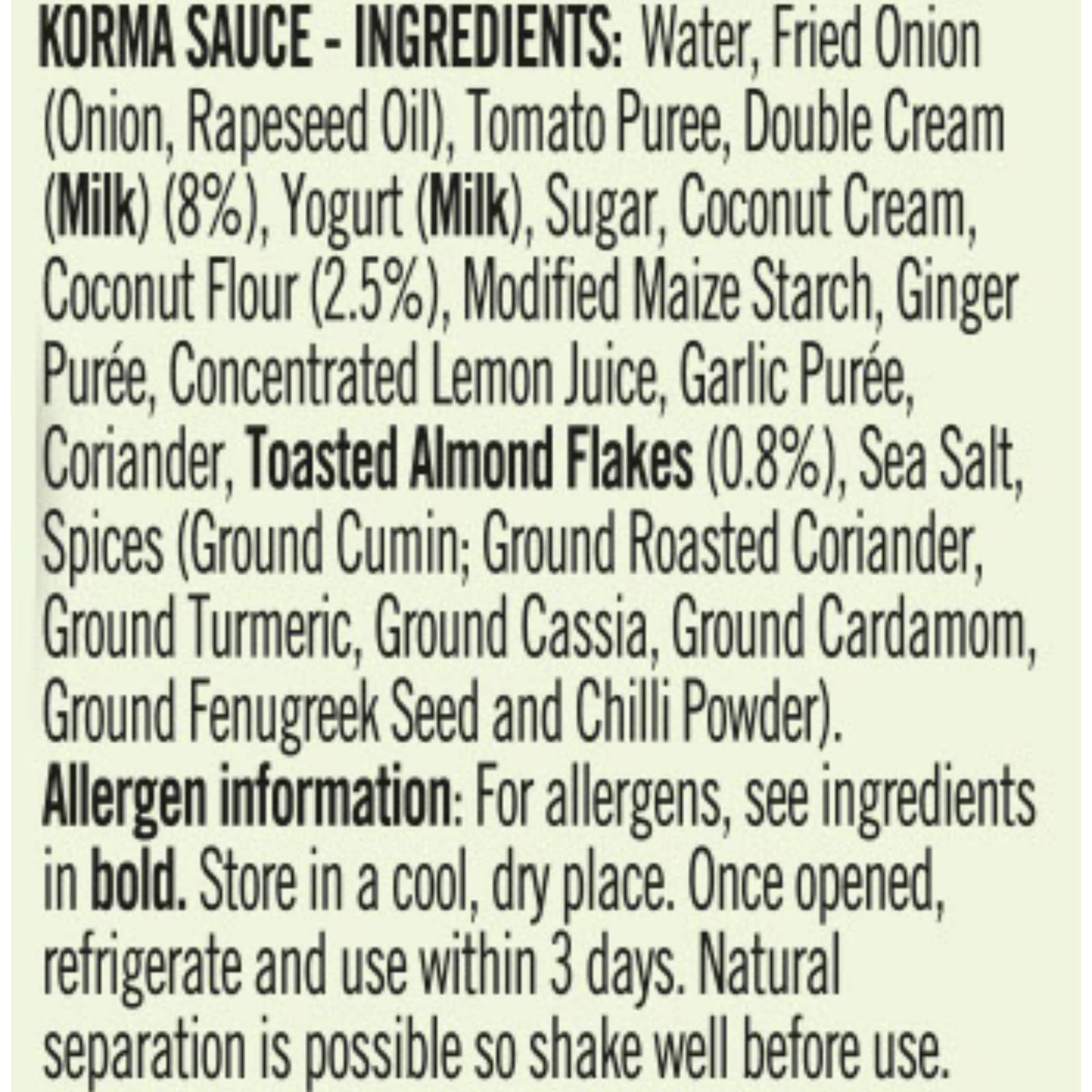 Loyd Grossman Indian Korma Sauce – Mild & Creamy Curry Sauce with Coconut, Almonds & Cream 3