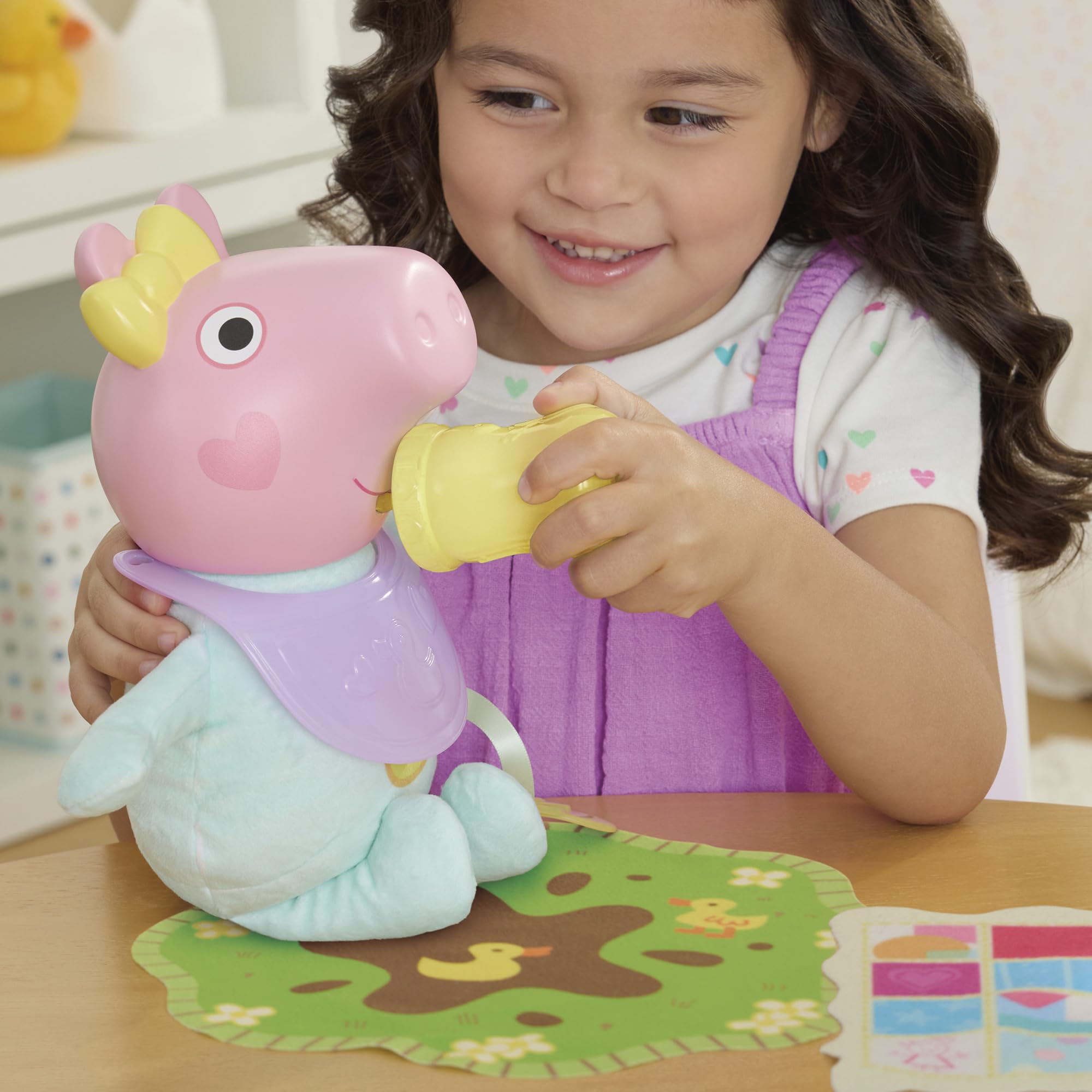 Peppa Pig Oinks and Snuggles Evie Interactive Baby Doll - 20+ Sound Effects, Ages 3+ 3