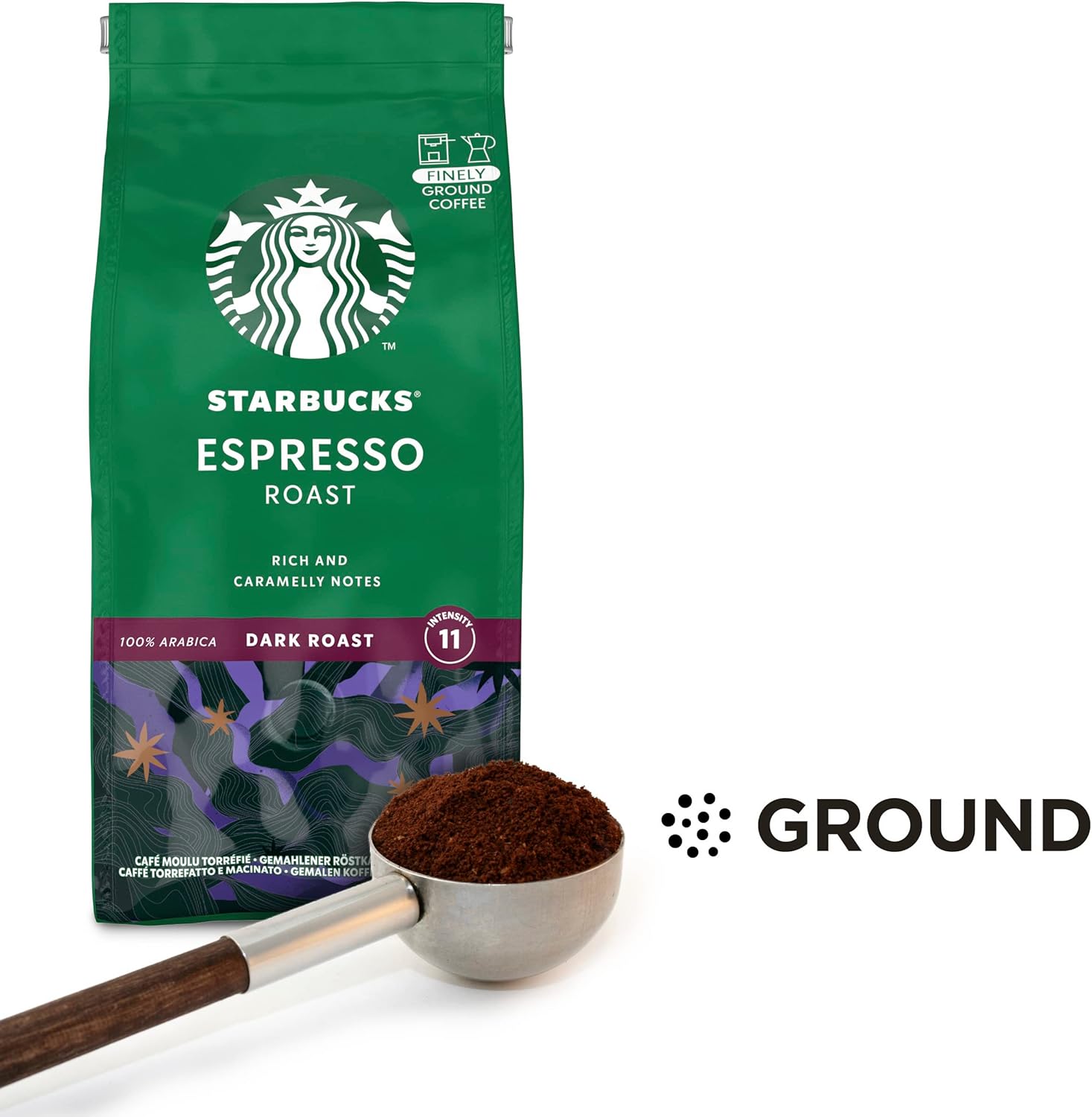 STARBUCKS - Espresso Roast Dark Roast Ground Coffee 200g (Pack of 6) 4