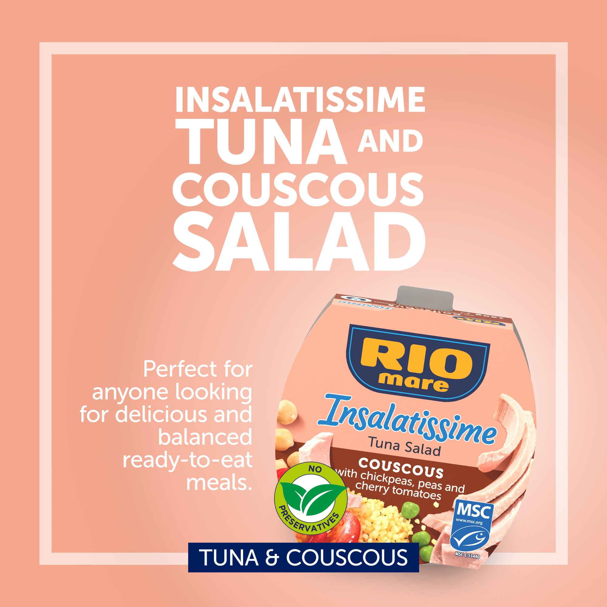 Rio Mare Insalatissime Cous Cous and Tuna - Ready to Eat Meal | 160g