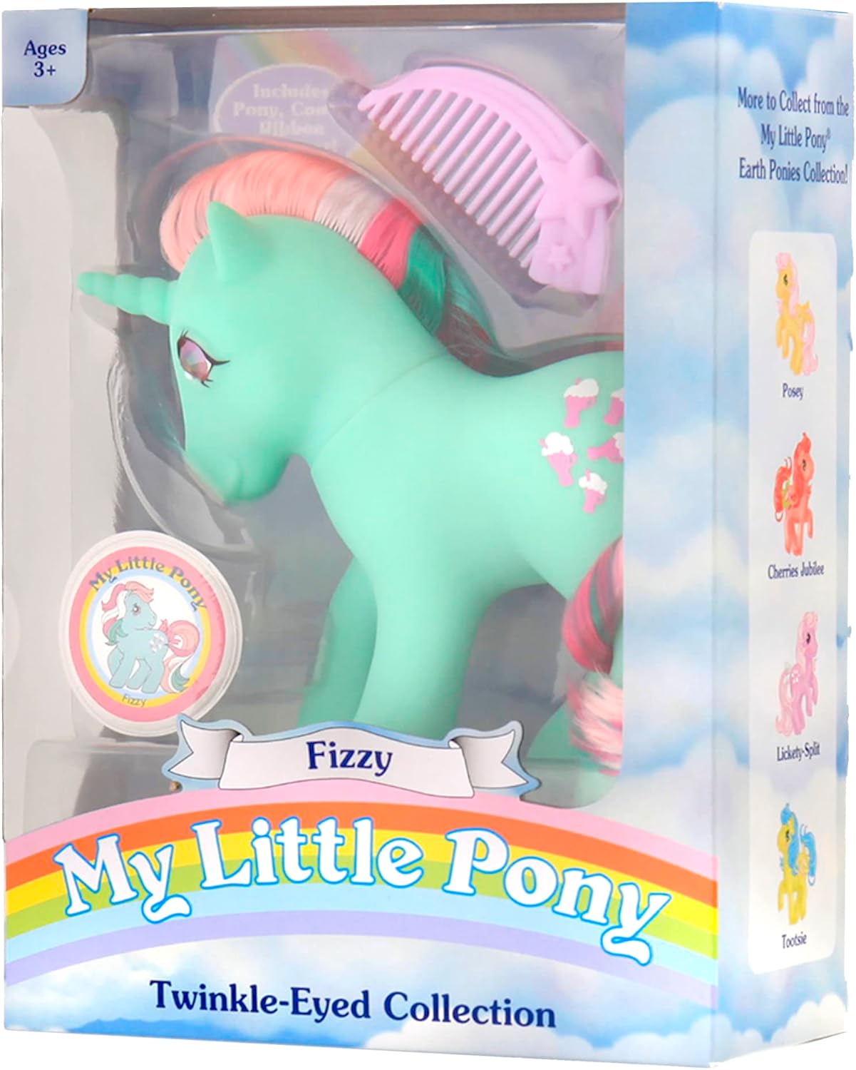 My Little Pony Classic Rainbow Ponies Fizzy Pony - Retro Toy for Kids 3+ 4