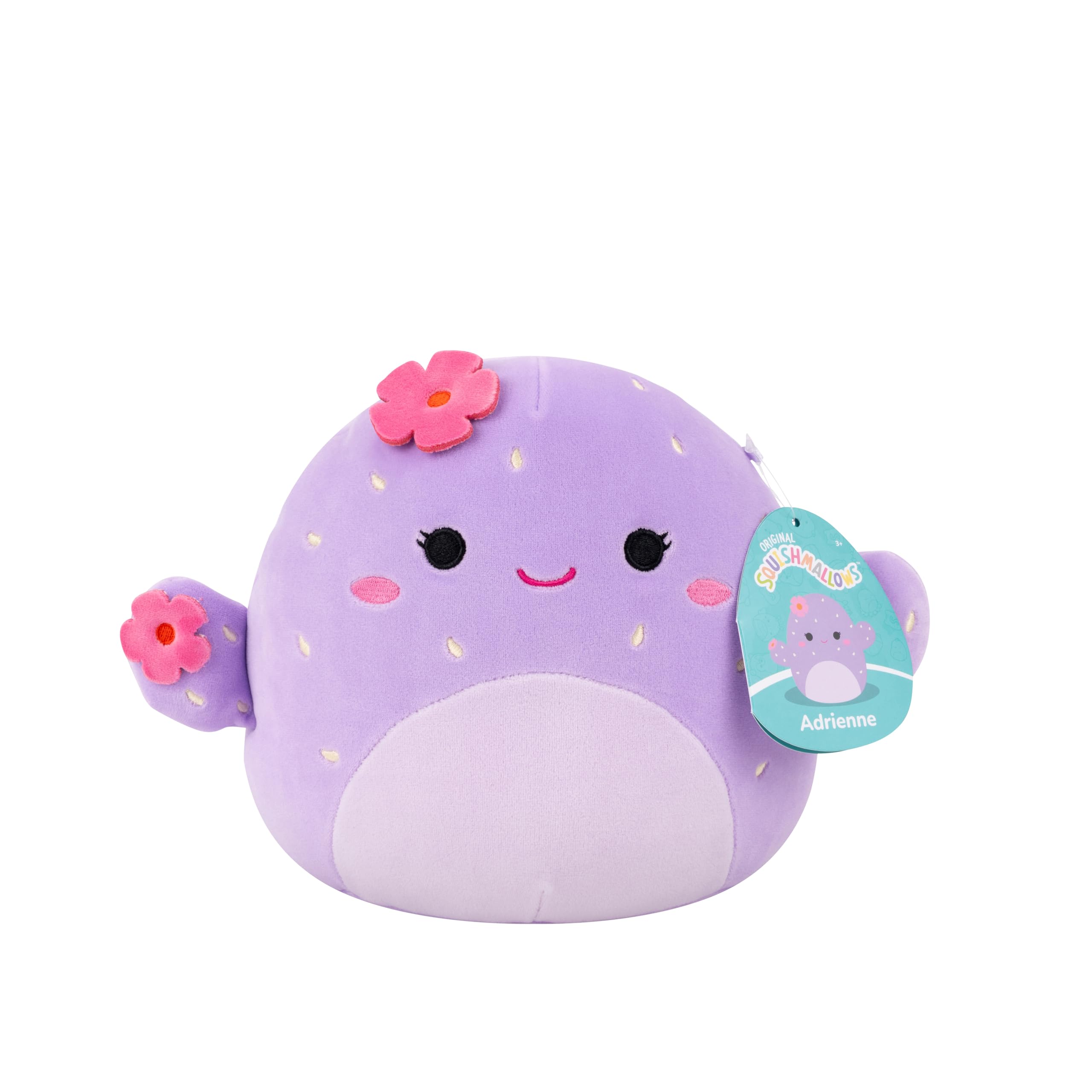 Squishmallows Adrienne the Purple Barrel Cactus - 7.5-Inch Plush Toy for Kids 3 Years and Up 4