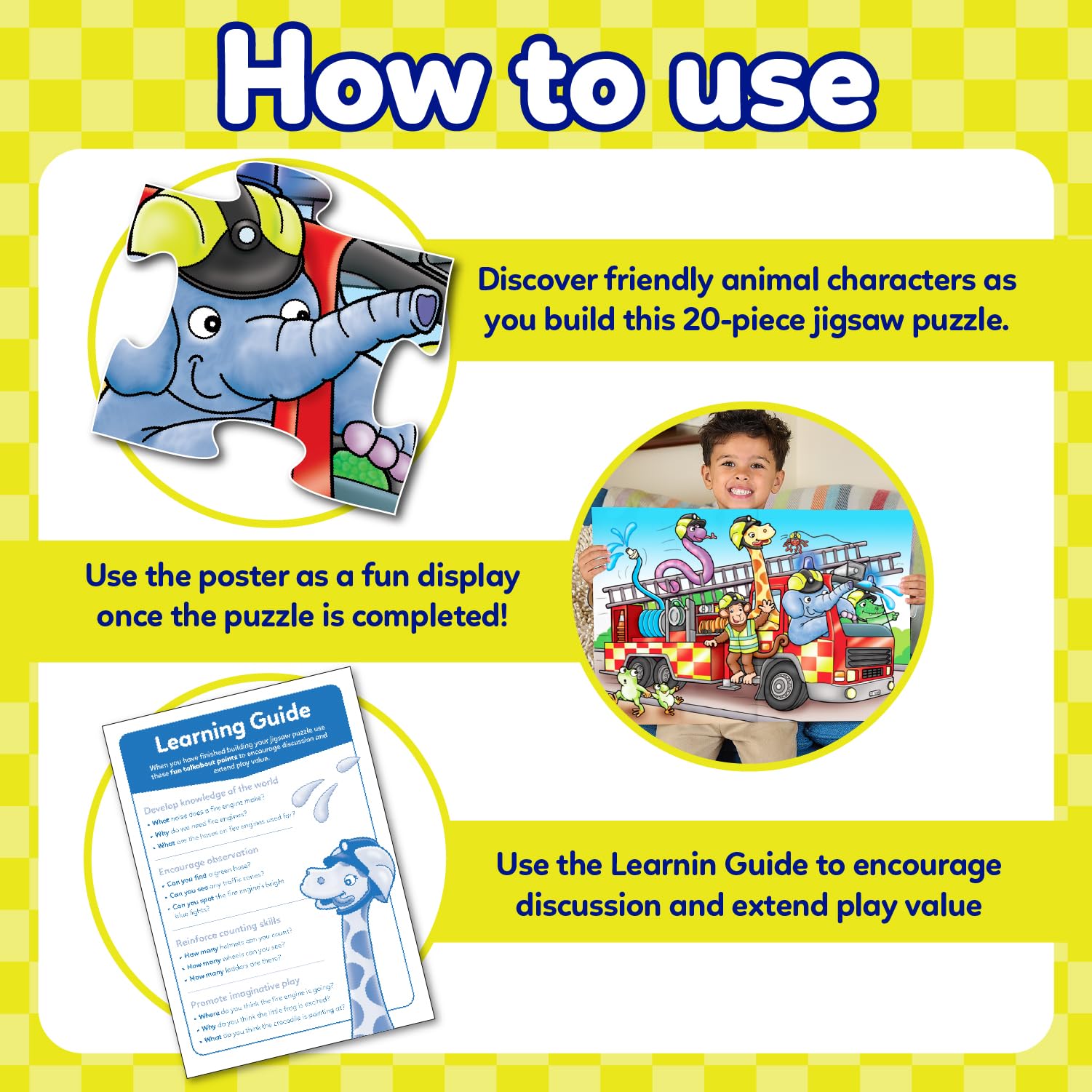 Orchard Toys Big Fire Engine Jigsaw Puzzle - 20-Piece Shaped Puzzle for Toddlers 7