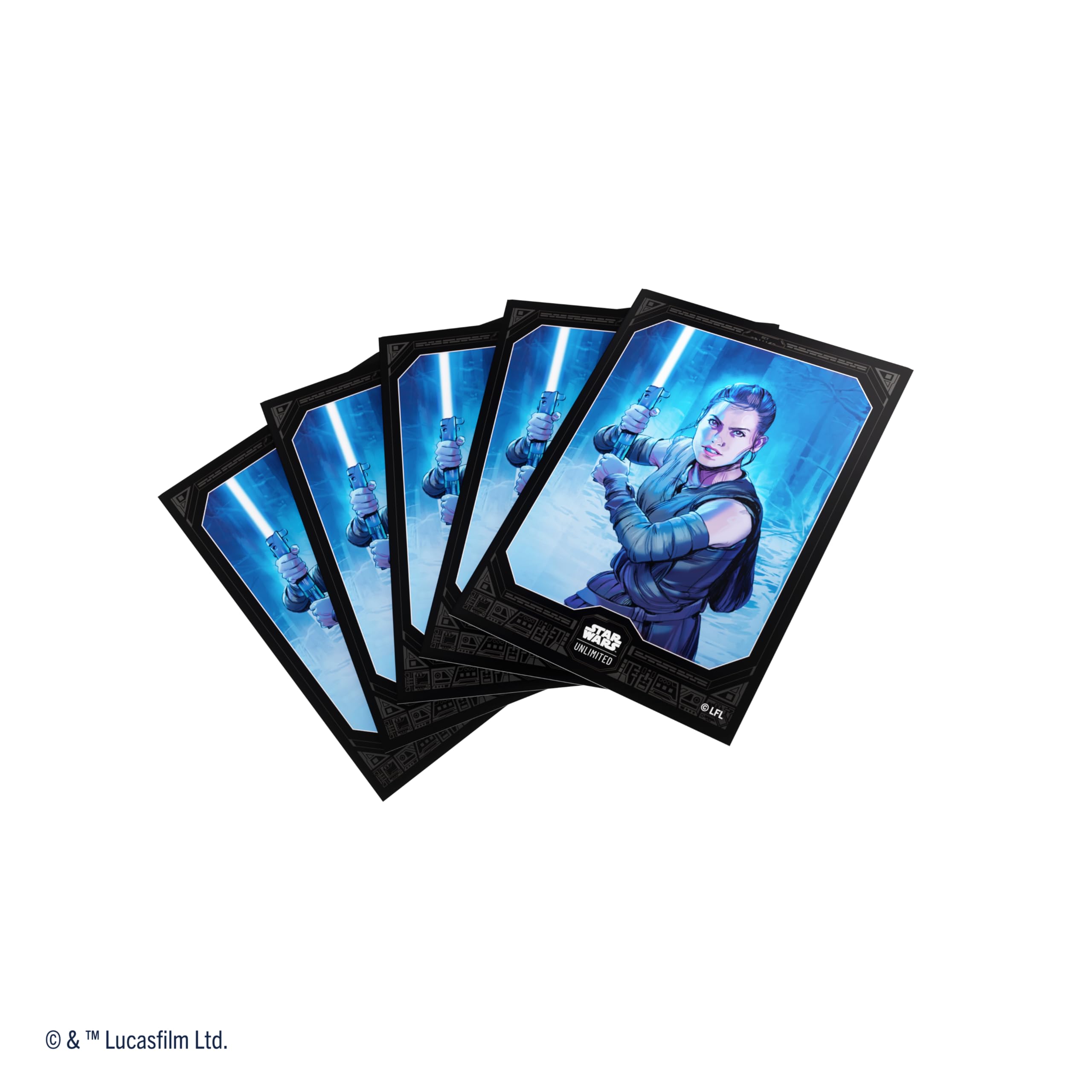 Gamegenic Star Wars Unlimited Rey Art Sleeves - Pack of 60 + 1 Clear Sleeve for TCG LCG Games