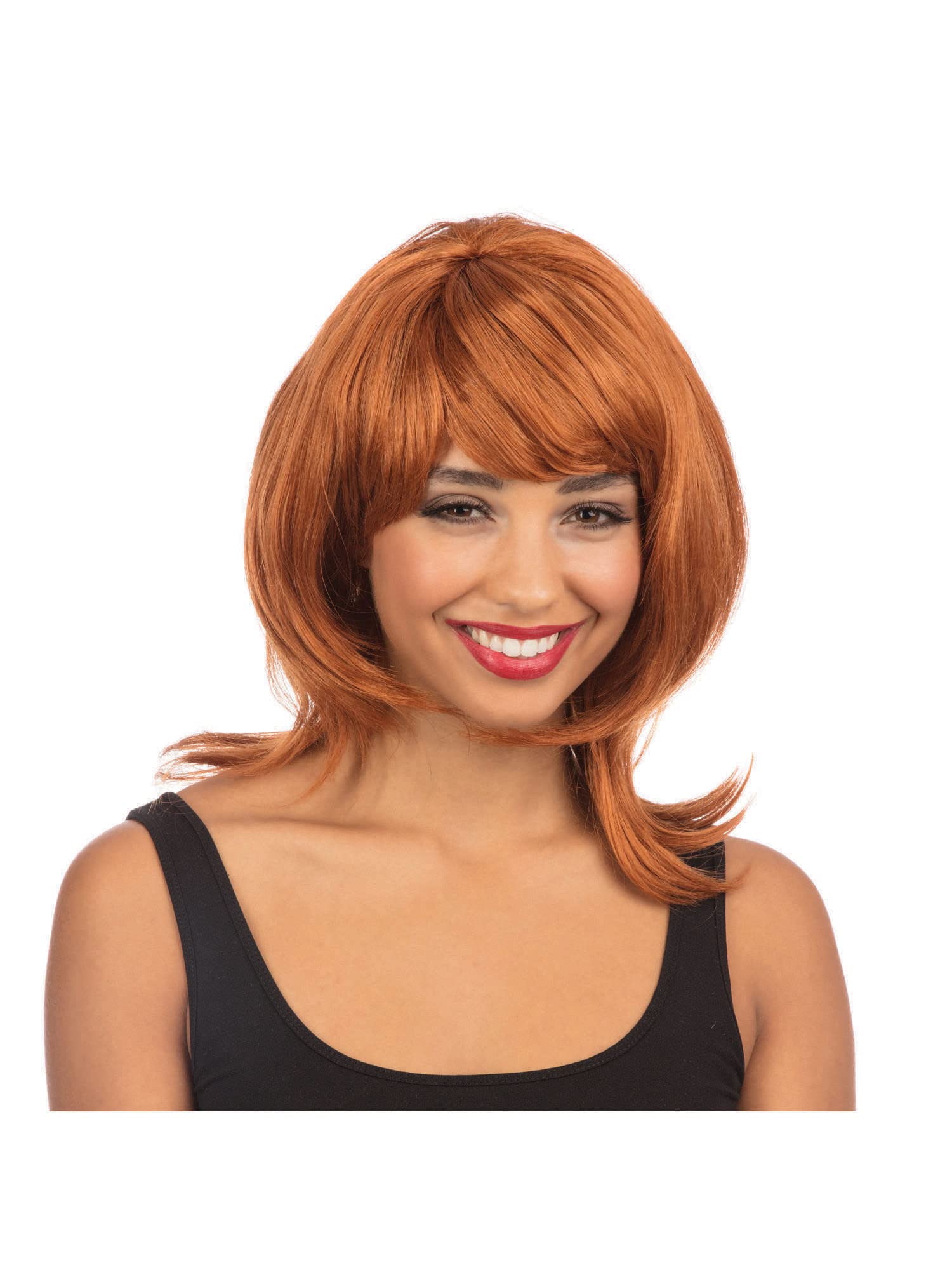 Bristol Novelty Layered Female Ginger Wig - Synthetic Fibre | Adjustable Fit | One Size