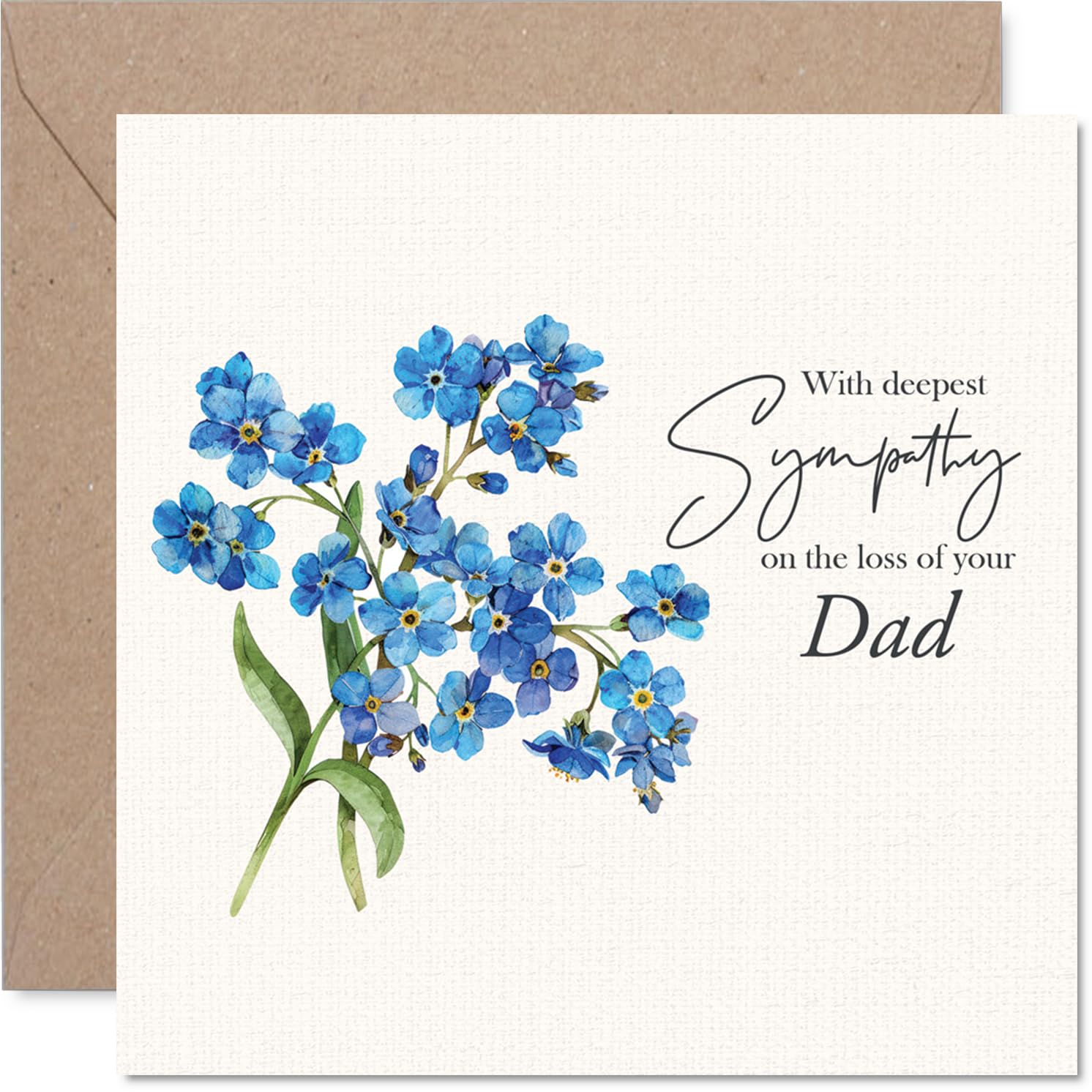 Stuff4 Sympathy Card for Loss of Dad | Deepest Sympathy Message | 145mm x 145mm