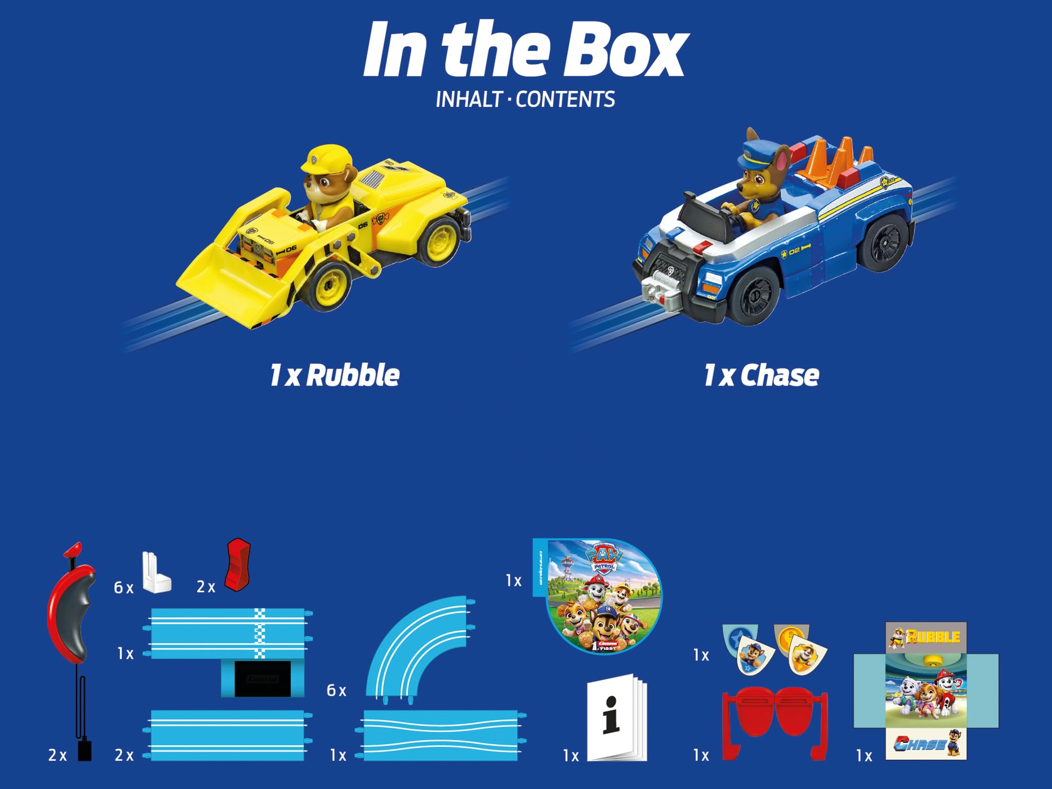 Carrera FIRST PAW Patrol - On The Double Slot Racing Track Set for Kids 12