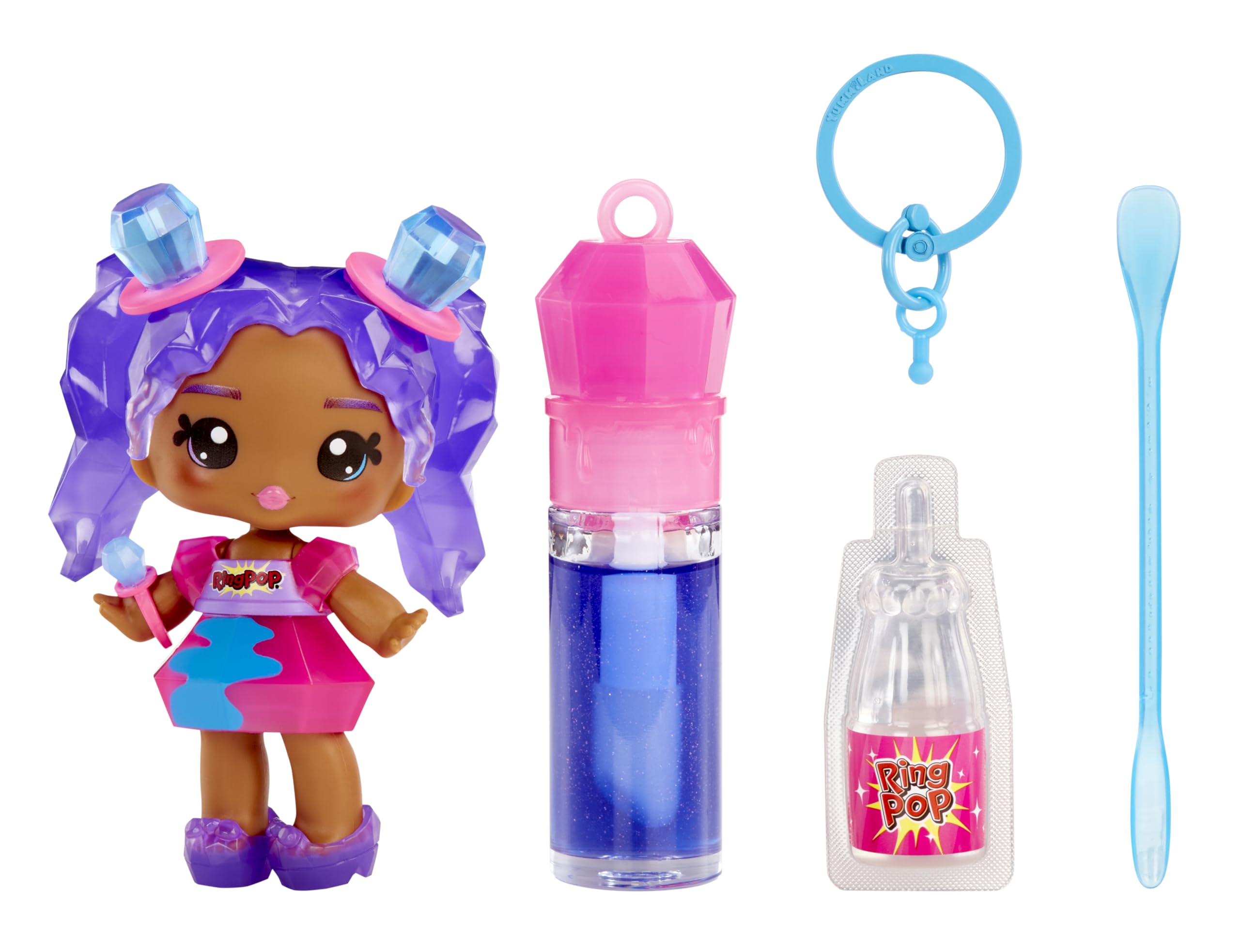 Yummiland x Ring Pop Ruthie Pop Doll - DIY Lip Gloss Playset with Keychain, Ages4+ 9