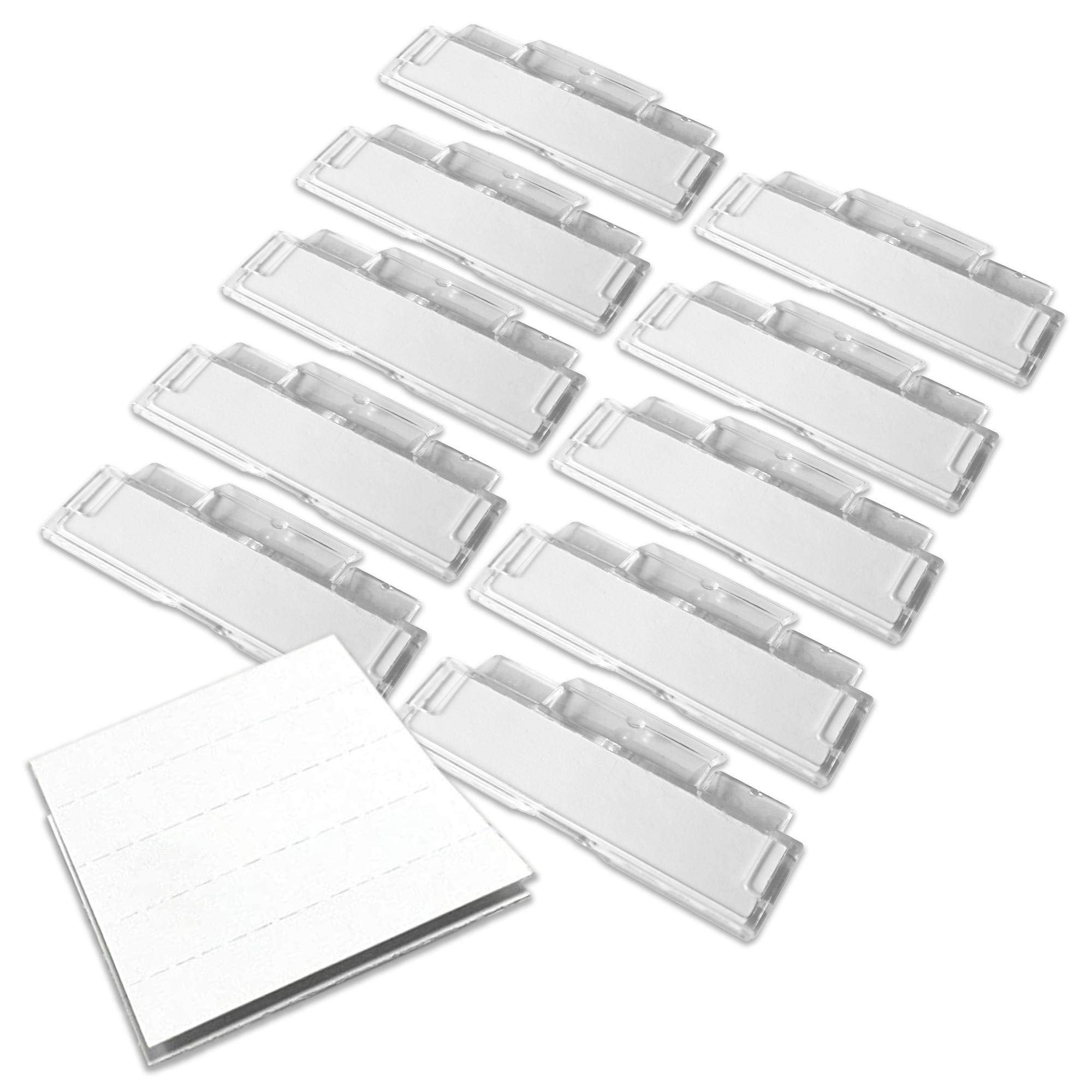 Habercrafts 100 Pack Clear Plastic Suspension File Tabs & Printable Inserts | Straight Cut Top Tab 1