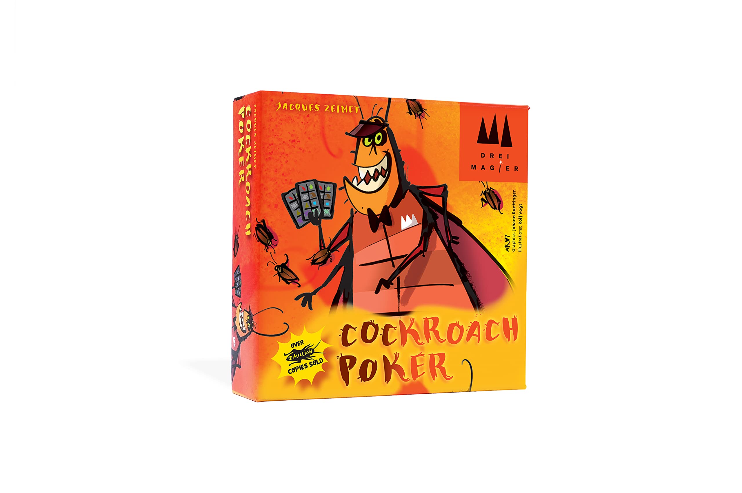 Coiledspring Games Cockroach Poker English Edition Card Game for Ages 8+ | 2-6 Players | 15-Minute Play Time