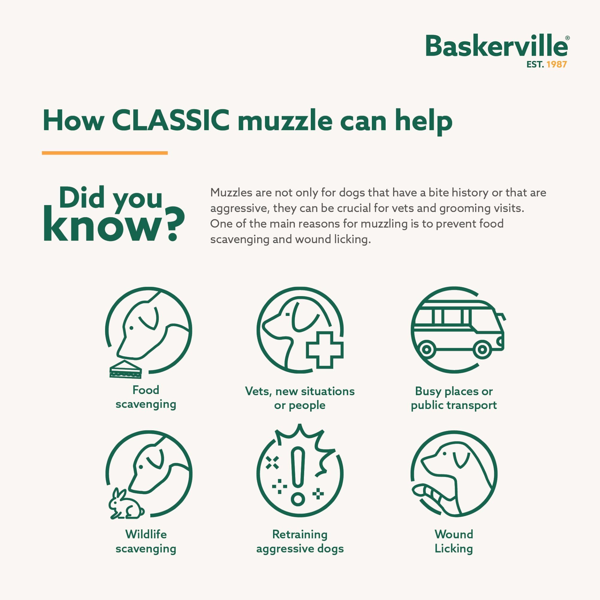 Baskerville Classic Basket Muzzle - Size 10 Brown | Prevents Biting & Scavenging | Allows Drinking & Panting 3