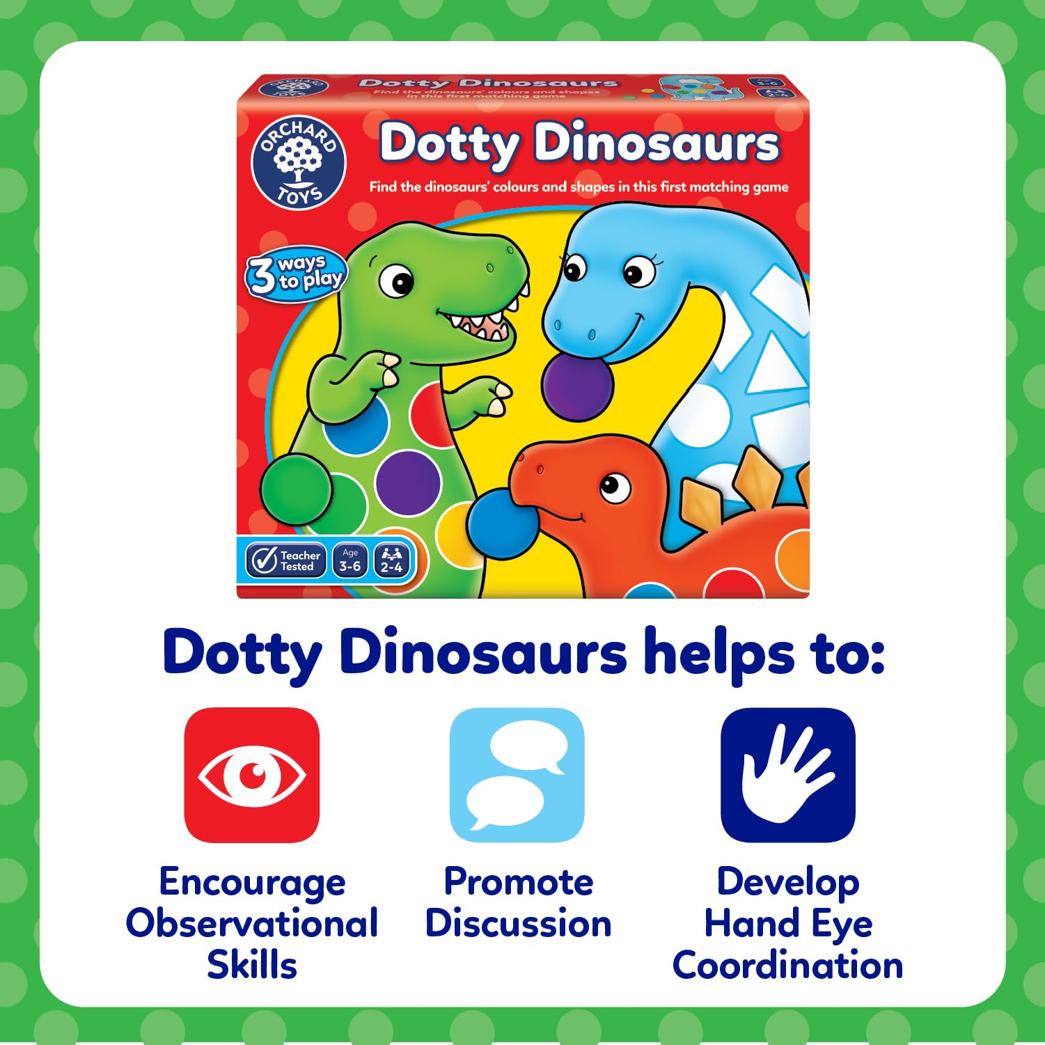 Orchard Toys Dotty Dinosaurs Board Game for Ages 3-6 10
