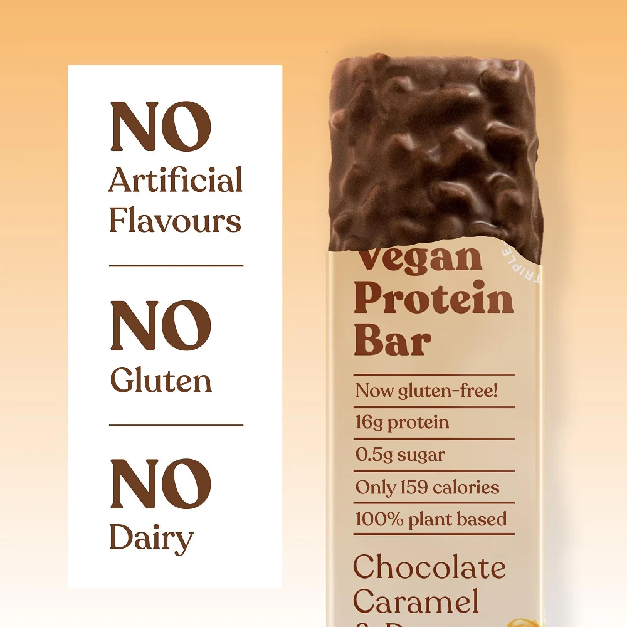 Free Soul Vegan Protein Bars 12 x 50g | Plant Based Chocolate Protein Snack | High Protein, Low Sugar