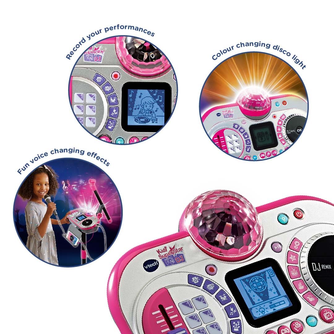 VTech Kidi Super Star DJ - Kids Microphone Toy with DJ Mixer, Sing-Along Songs & Sound Effects for Ages 6+ 10