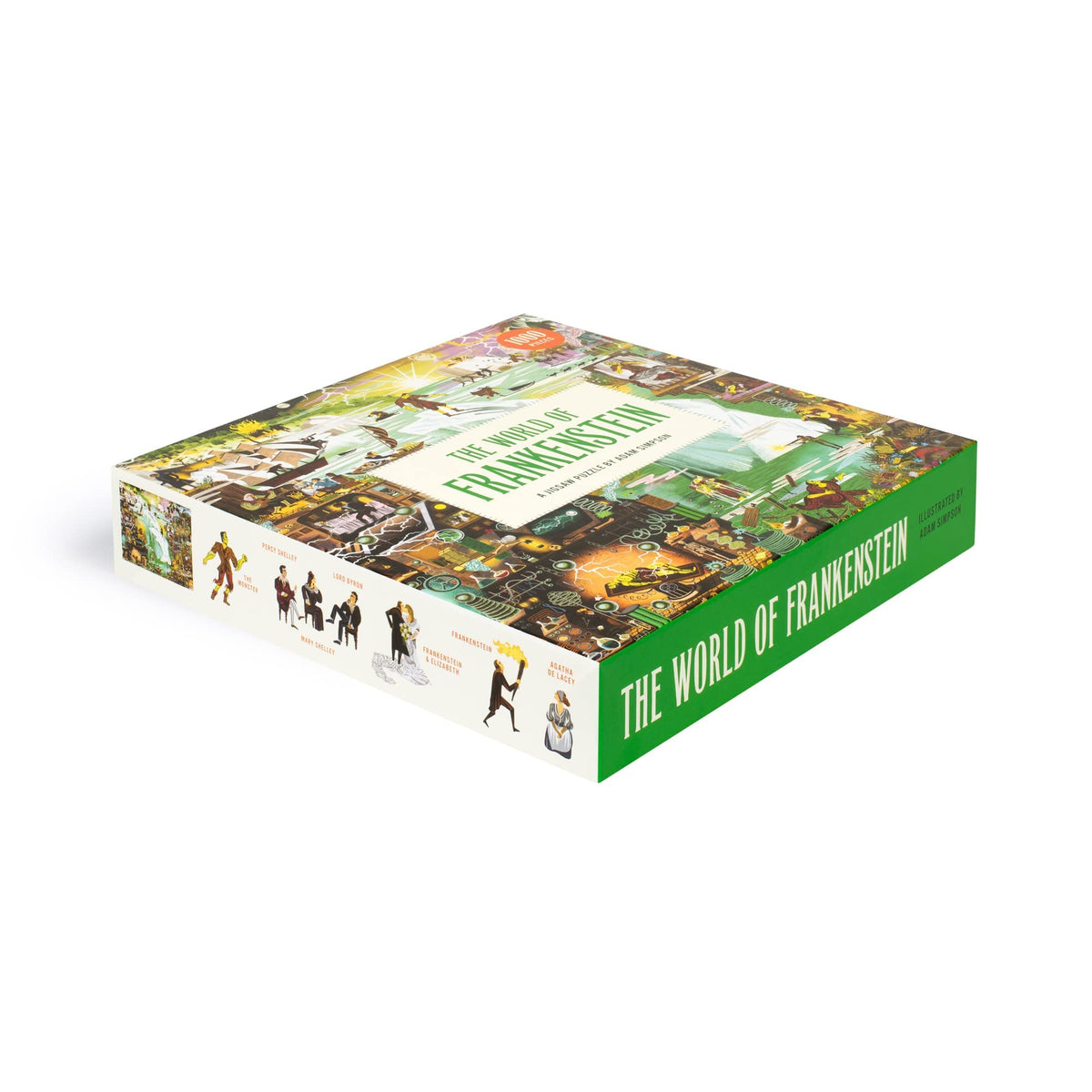 Laurence King The World of Frankenstein Jigsaw Puzzle - 1000 Pieces | Roger Luckhurst Illustration | 48.5 x 68 cm