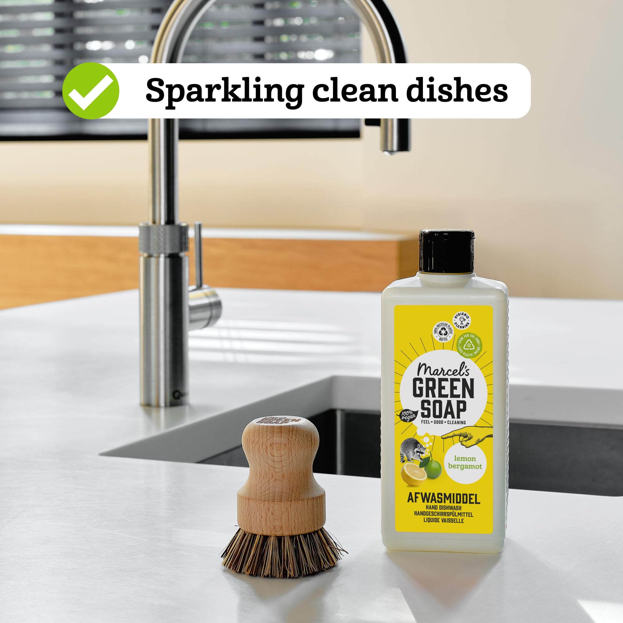 Marcel's Green Soap Washing-Up Liquid - Lemon & Bergamot Scent | 500 ml | Plant-Based