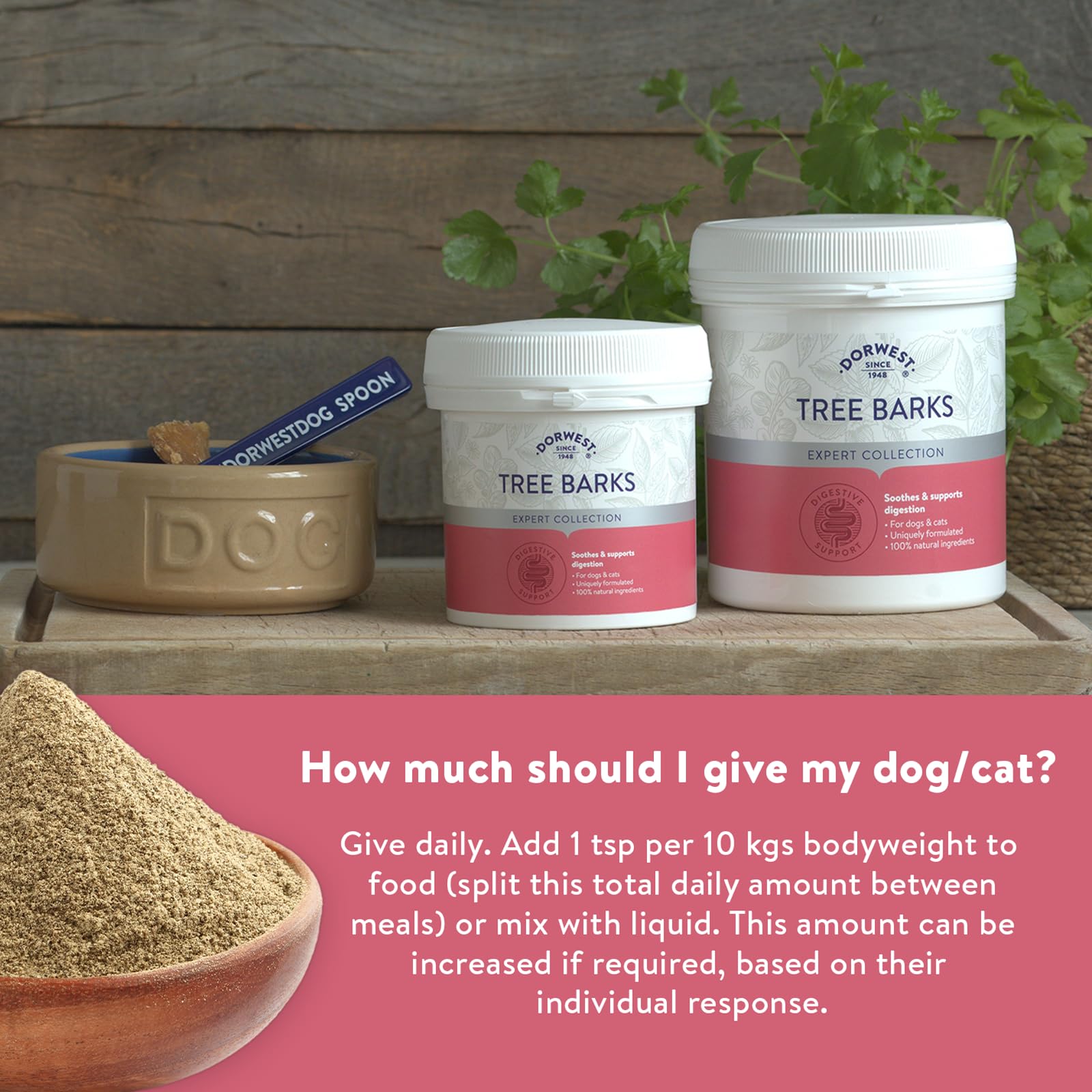 DORWEST HERBS Tree Barks Powder for Cats & Dogs - Digestive Soothing Support | 100g Powder 4