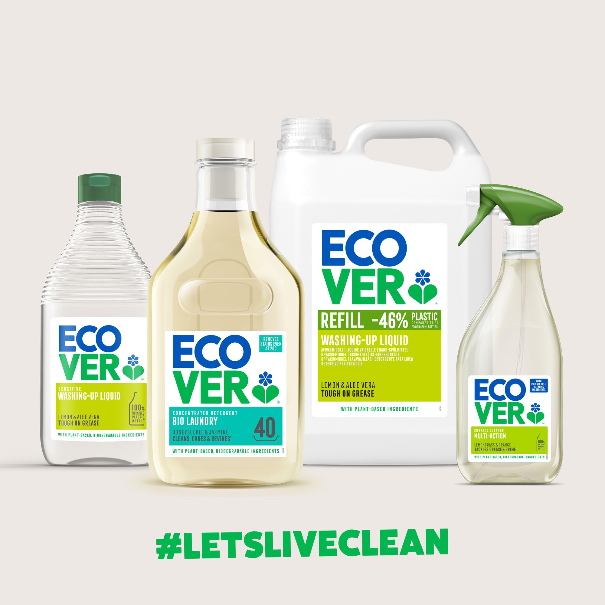 Ecover Glass Cleaner Spray - Biodegradable, Grapefruit & Green Tea Scent | 500 ml 3