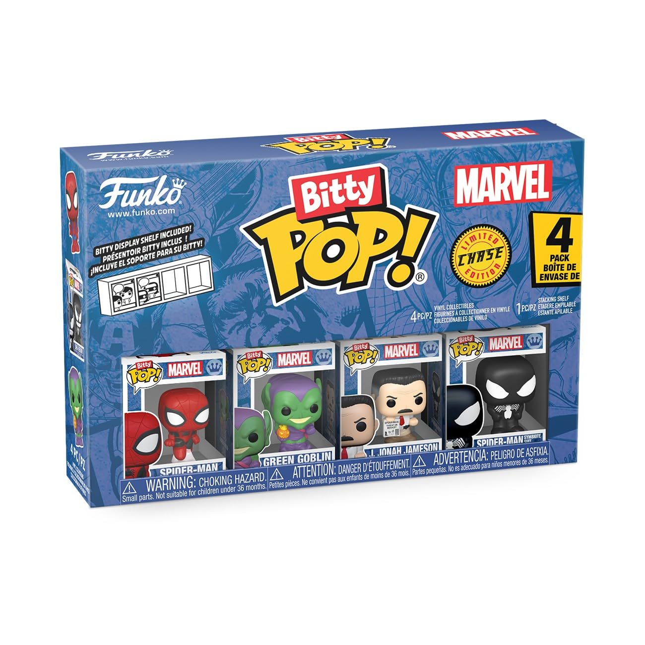 Funko Bitty Pop! Spider-Man 4-Pack with Mystery Mini Figure - Marvel Collectible Vinyl Figures