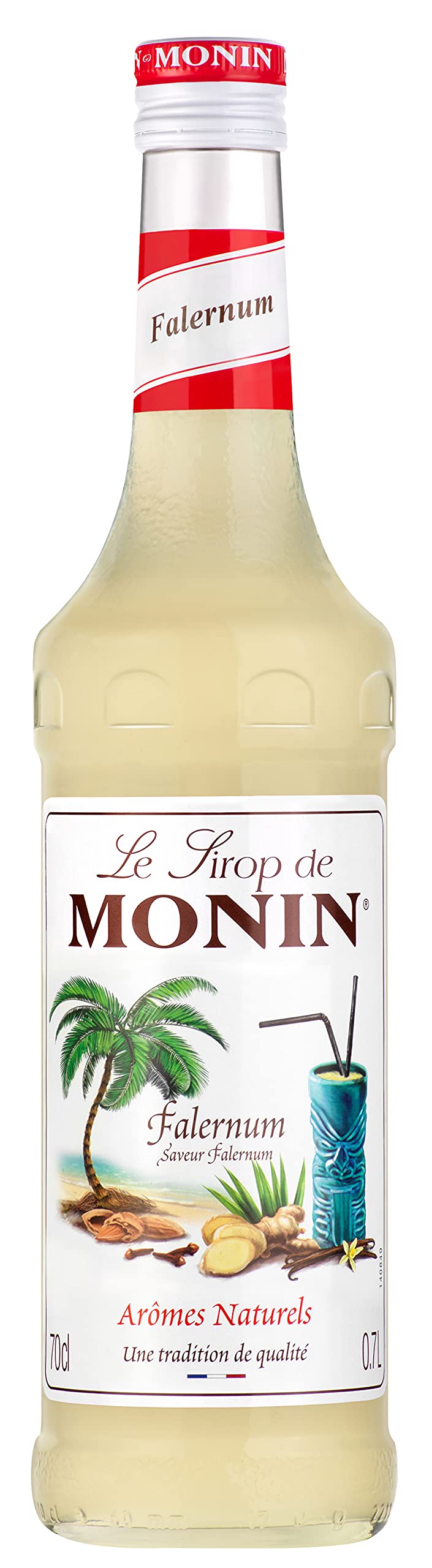 Monin Premium Falernum Syrup - Intense Tropical Flavor | 700ml Glass Bottle