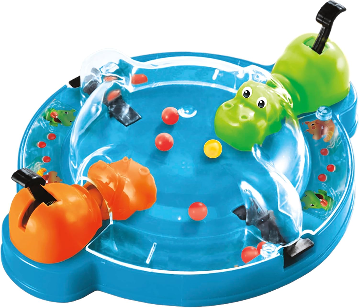 Hasbro Gaming Hungry Hungry Hippos Grab and Go Reisespiel für 2 Spieler
